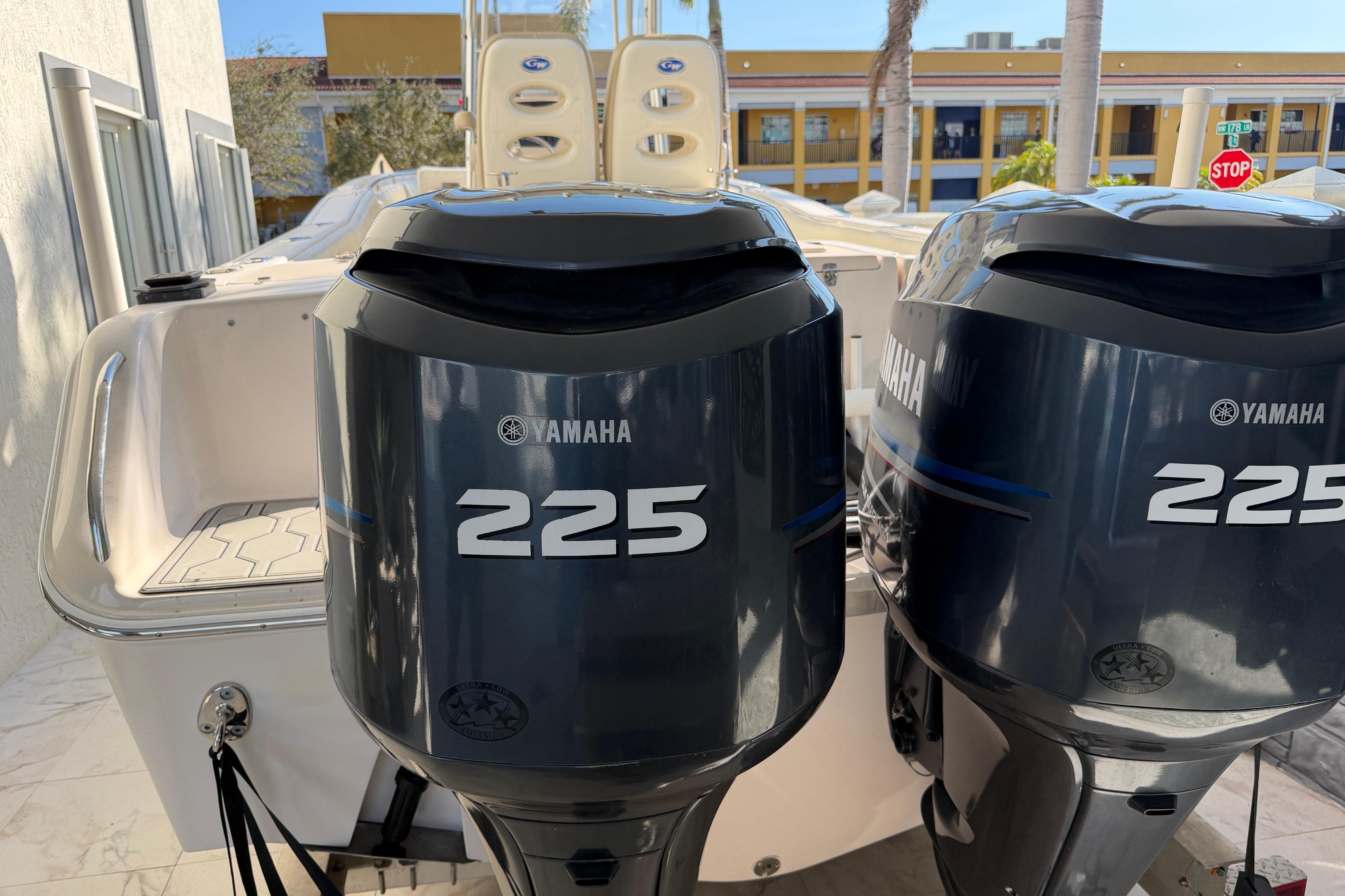 2004 Grady White 273 boat with twin Yamaha 225 outboard engines.
