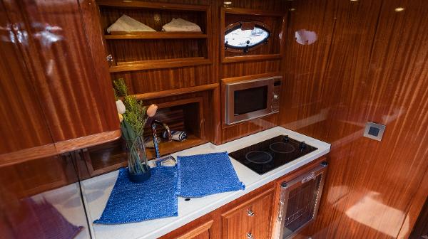 Luxurious kitchen area in 2023 Vento V40 Retro Classic Open boat.