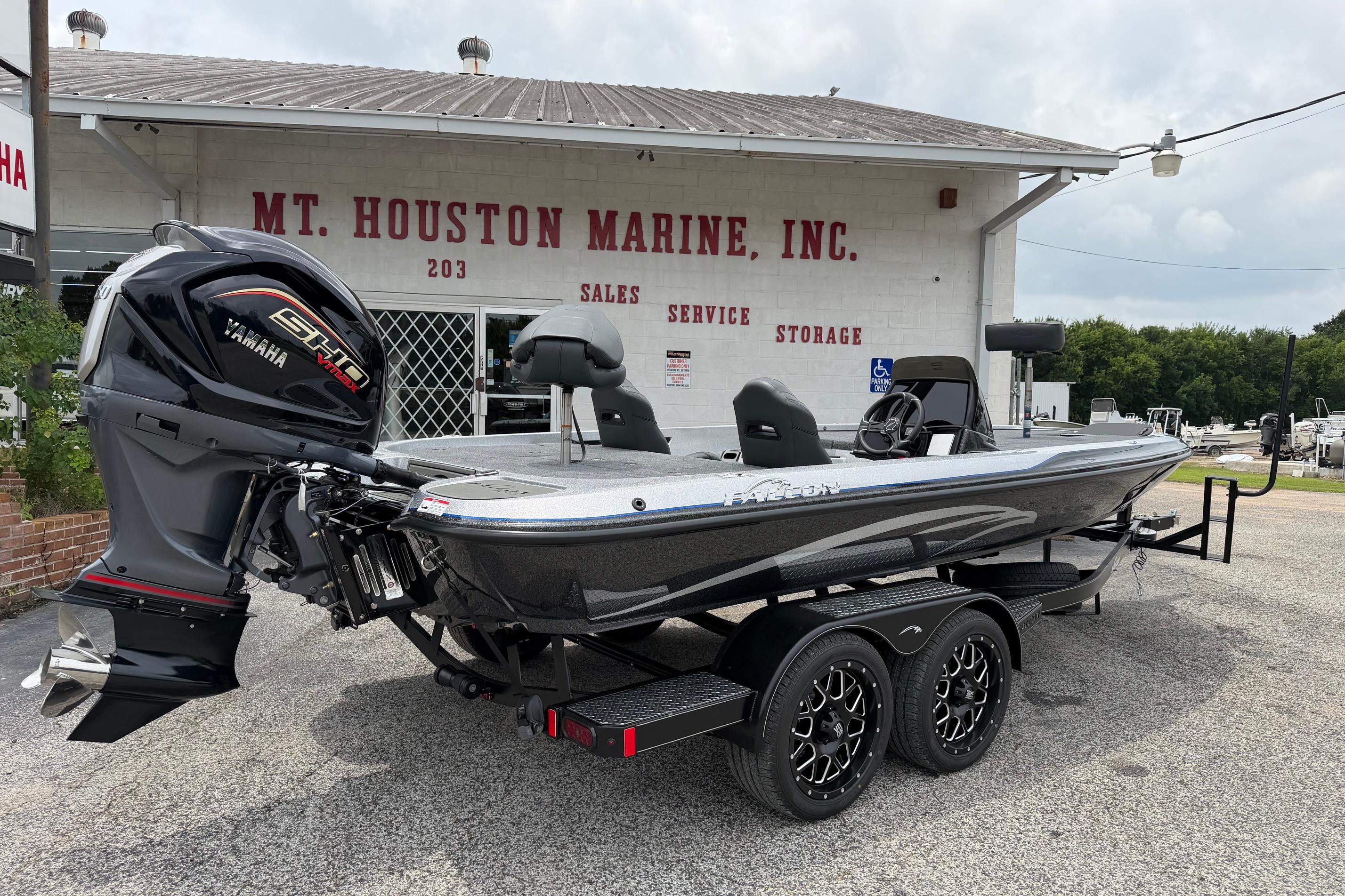 2027 Falcon F20 PREDATOR boat with Yamaha engine at Mt. Houston Marine dealership.