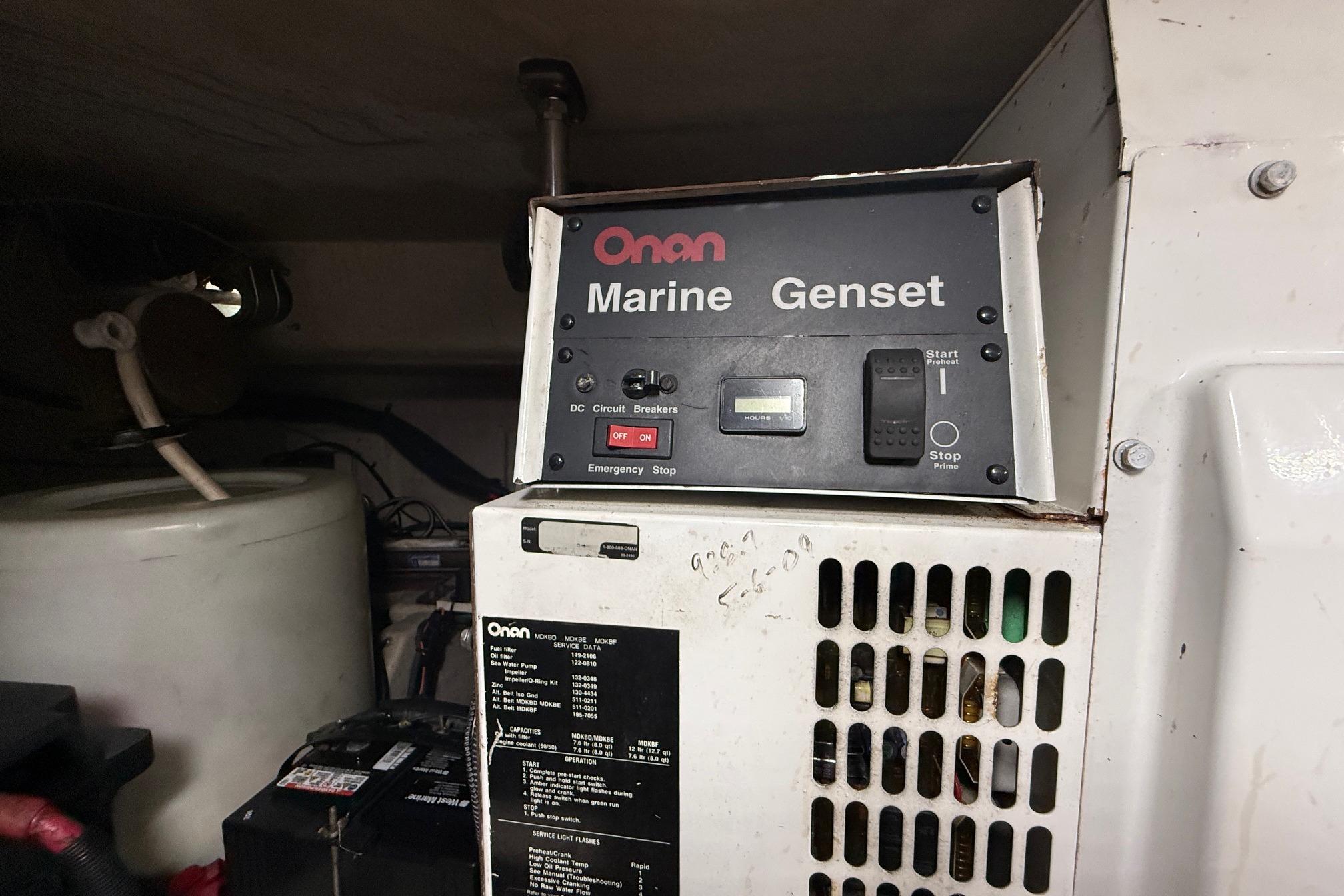 Onan Marine Genset in 2004 Sea Ray 550 Sundancer engine room.