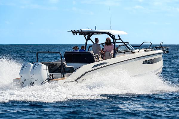 Manufacturer Provided Image: Navan S30 2026 boat cruising on open water with passengers enjoying the ride.