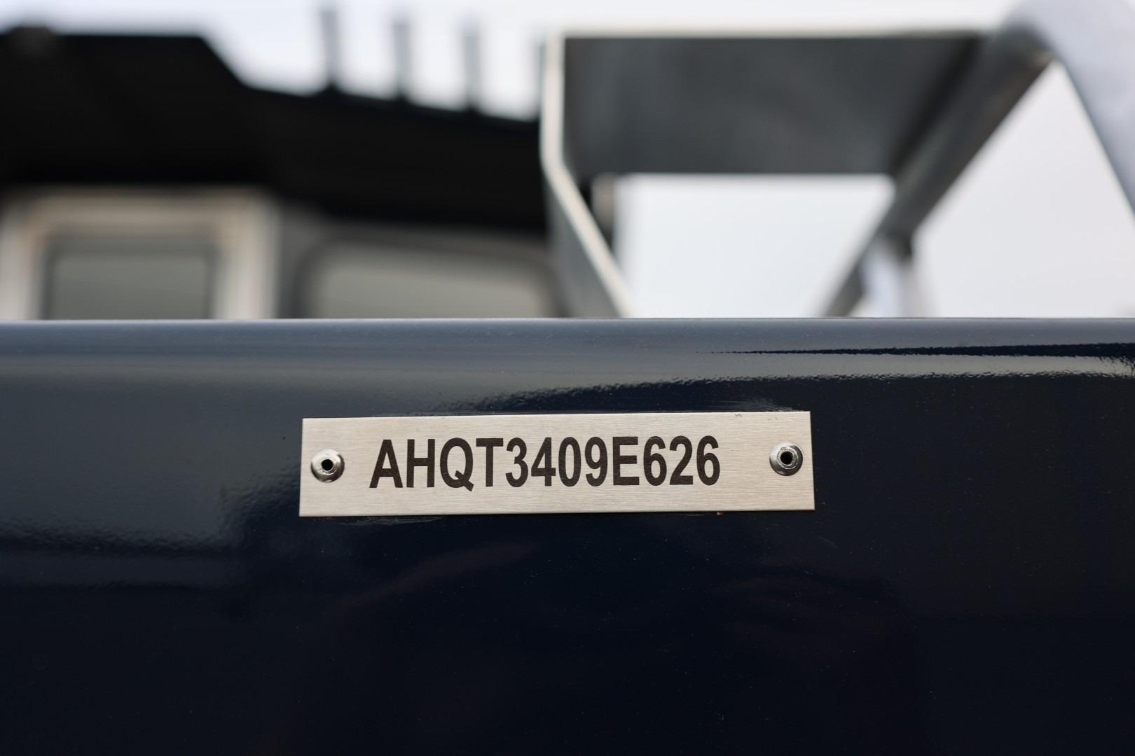 Hull identification number on 2026 Thunder Jet 24 Alexis Pro boat.