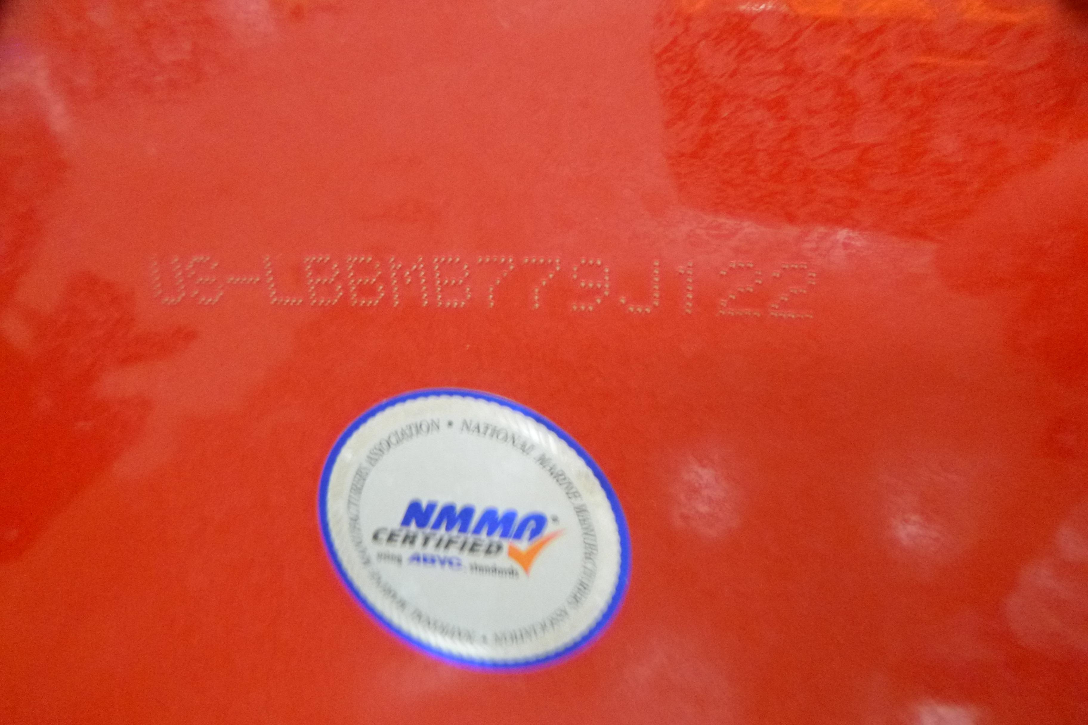 2022 Lund 1650 Angler Sport with NMMA certification sticker and hull identification number.