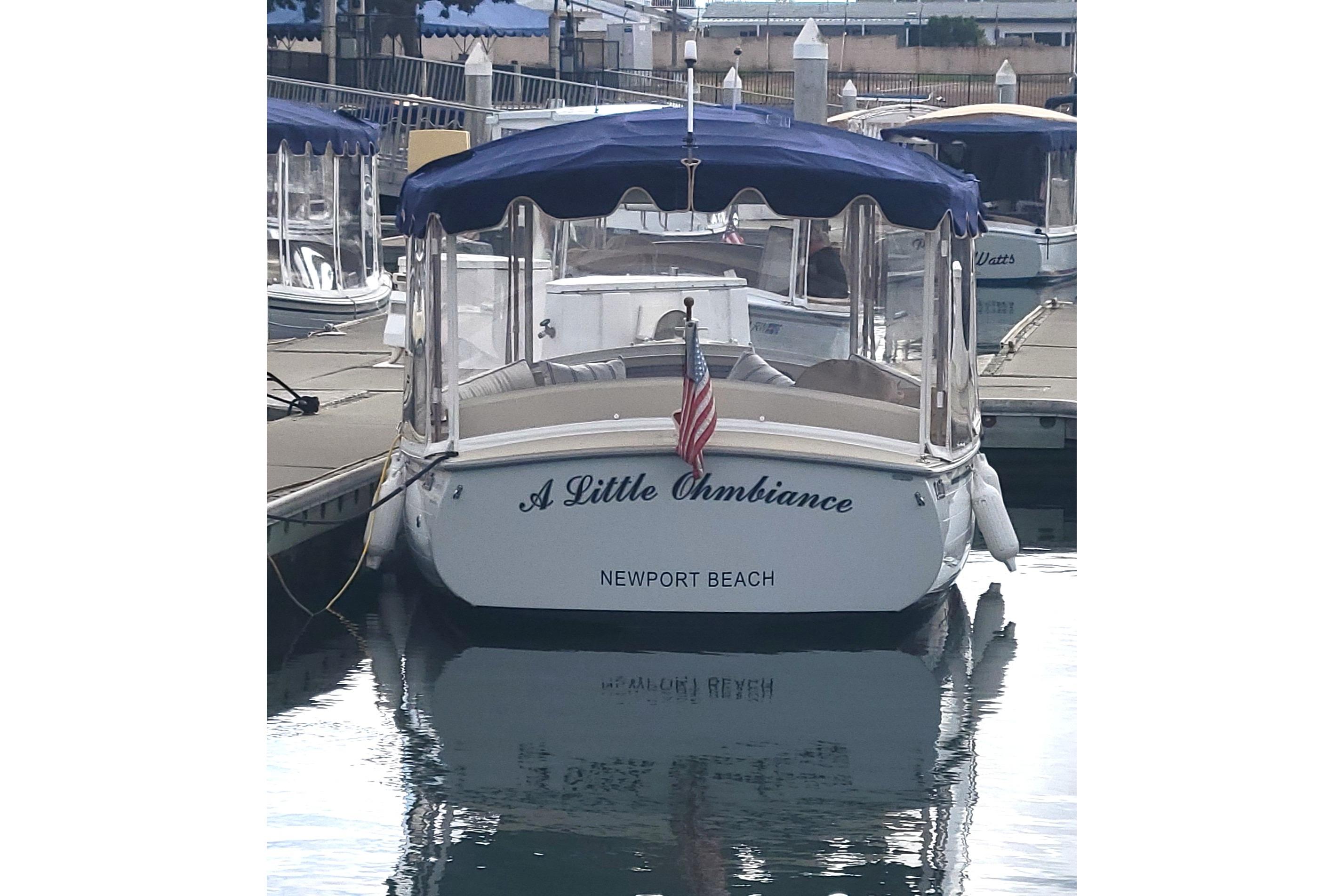 2008 Duffy Snug Harbor 18 boat docked at Newport Beach marina.