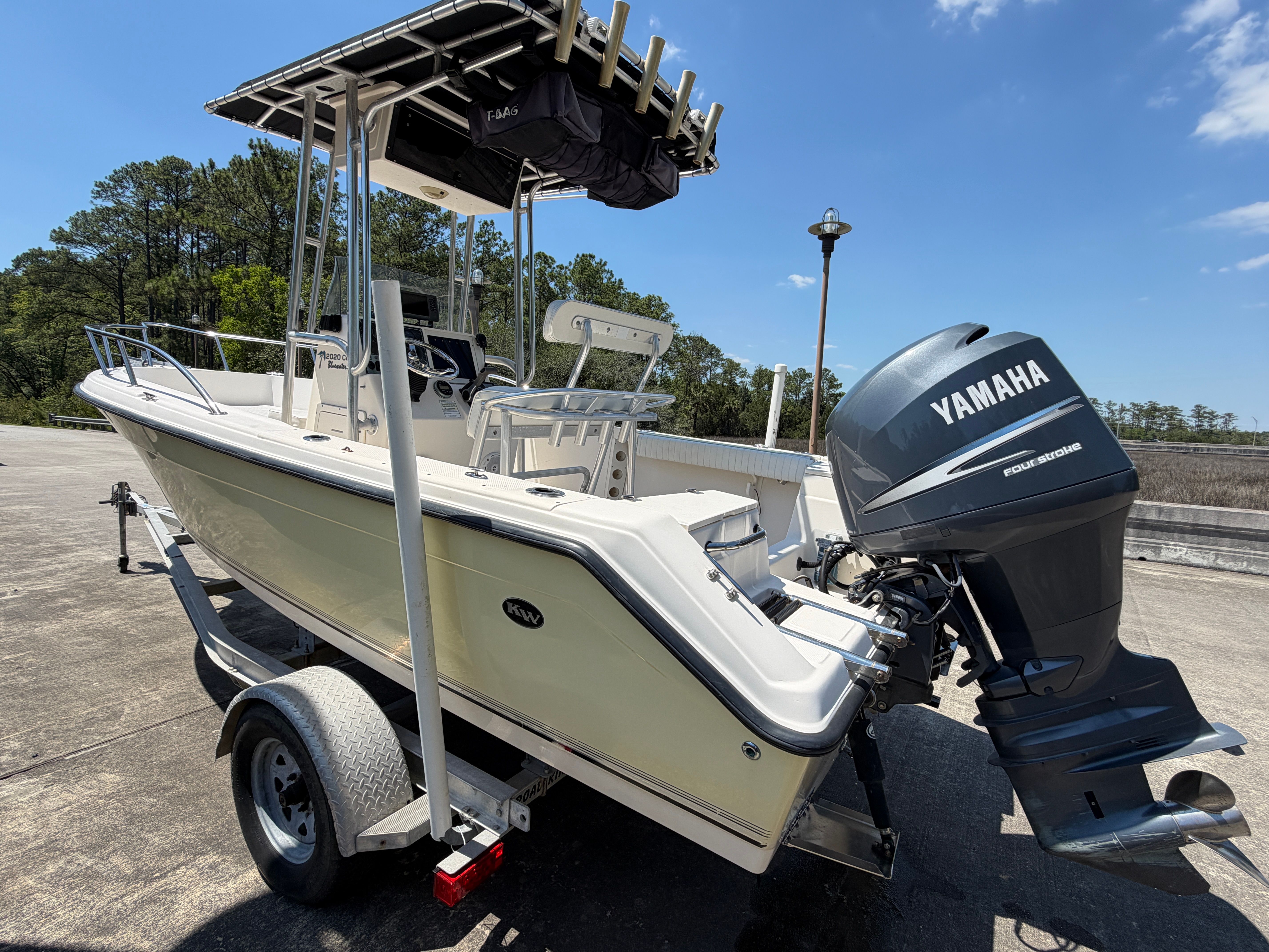 Key West 2020 Center Console boat with Yamaha engine, year 2004.