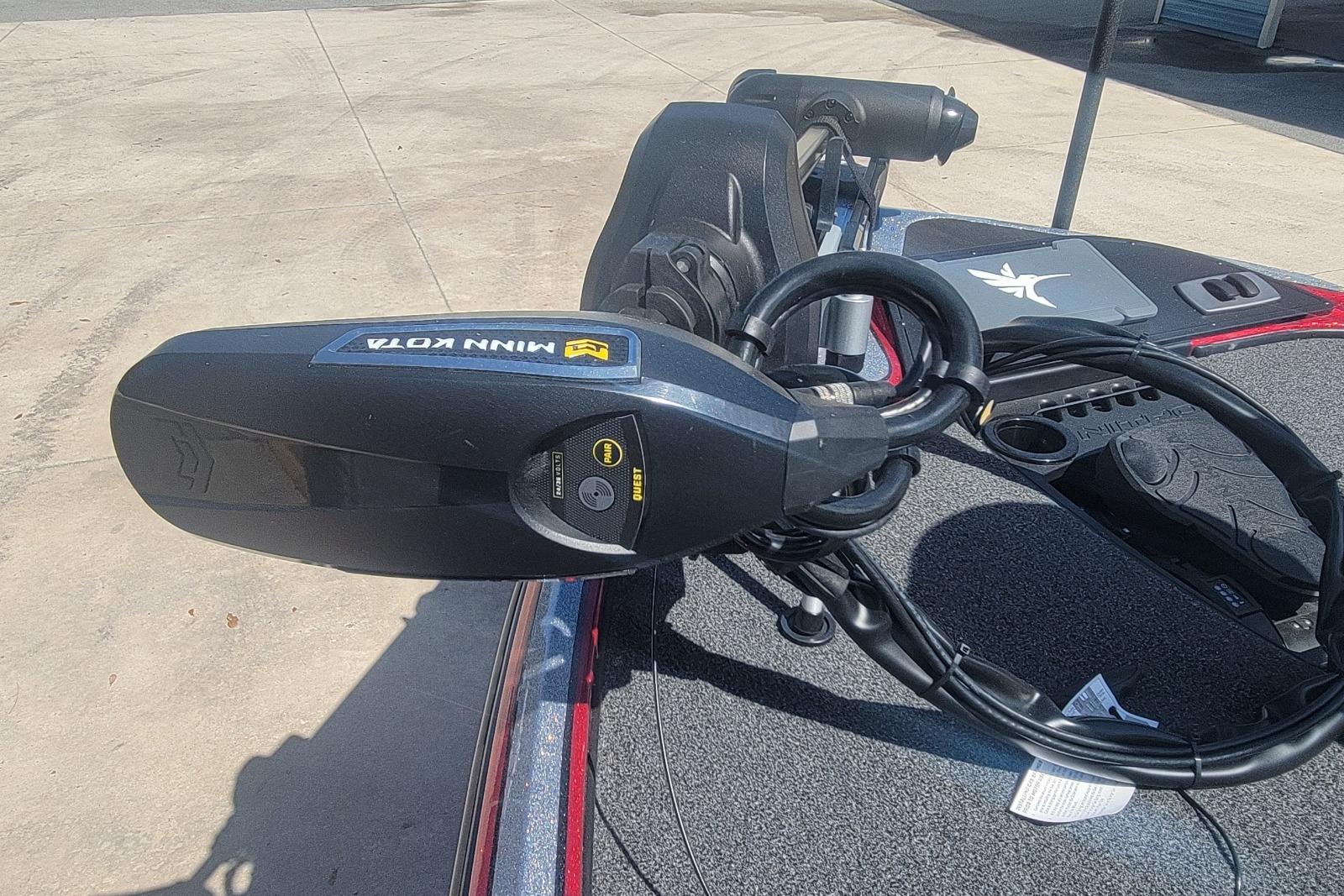 2026 Nitro Z18 boat with Minn Kota trolling motor on deck.
