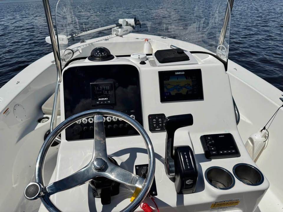 Interior view of 2022 Sea Pro 199 Center Console boat.