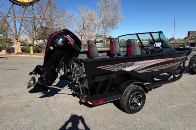2026 Ranger VS1782SC Angler boat on trailer, parked outdoors, with visible outboard motor.