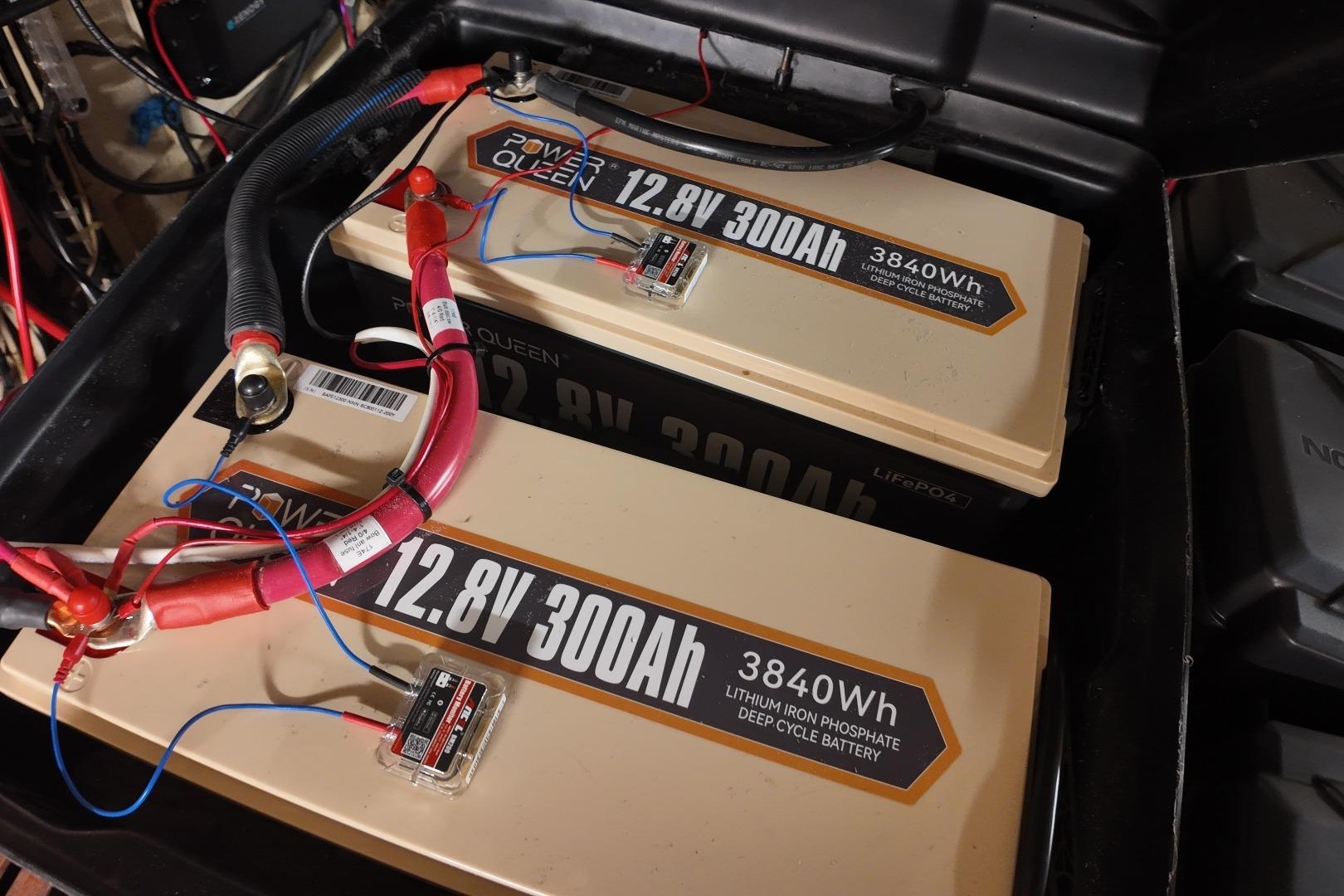 Lithium iron phosphate batteries in a 1978 Grand Banks 42 Classic boat.