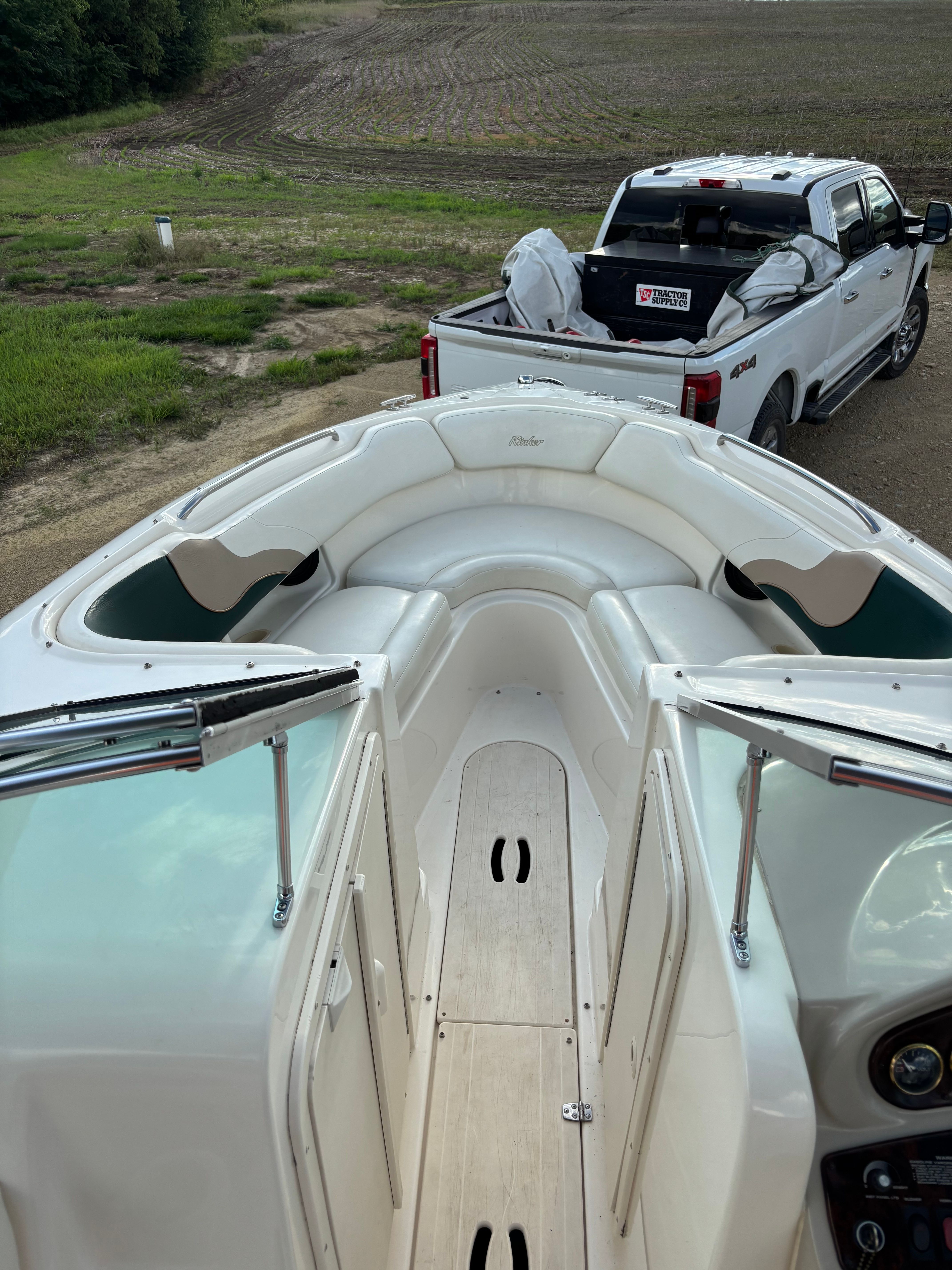 1999 Rinker Captiva 272 boat on a trailer.