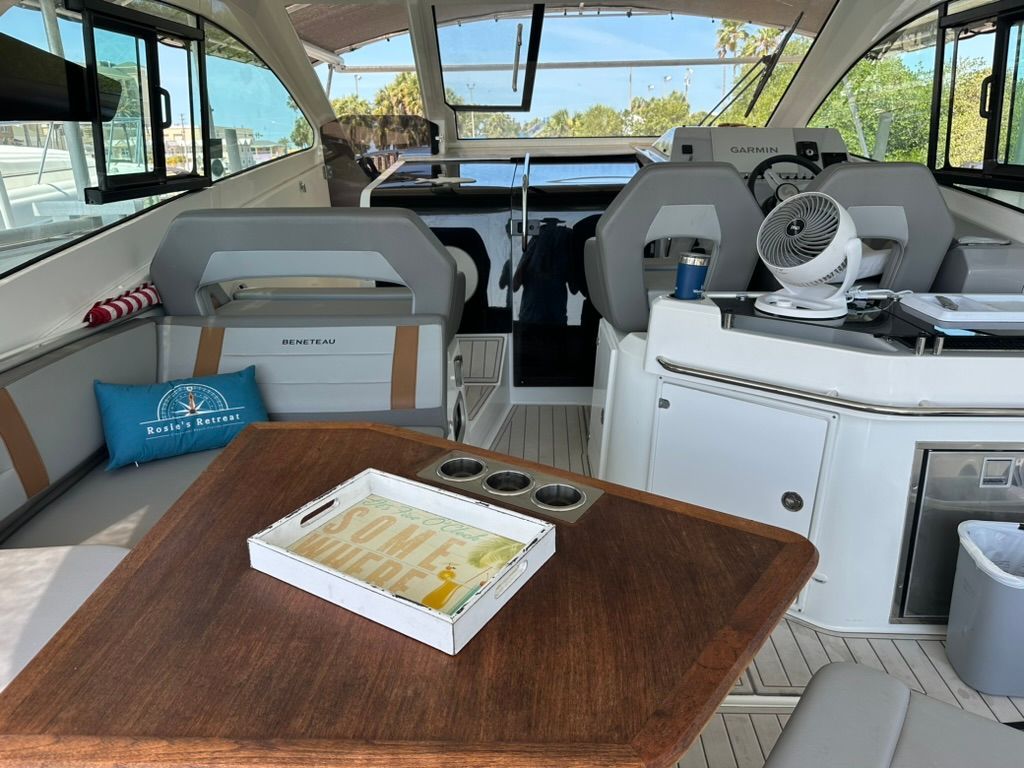 Interior of 2024 Beneteau Gran Turismo 32 yacht.
