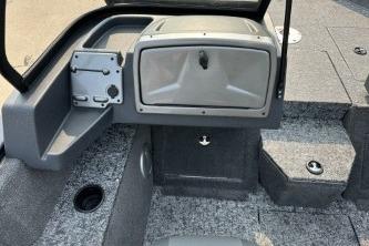 2026 Tracker Pro Guide V-175 WT boat interior with storage compartments and seating.