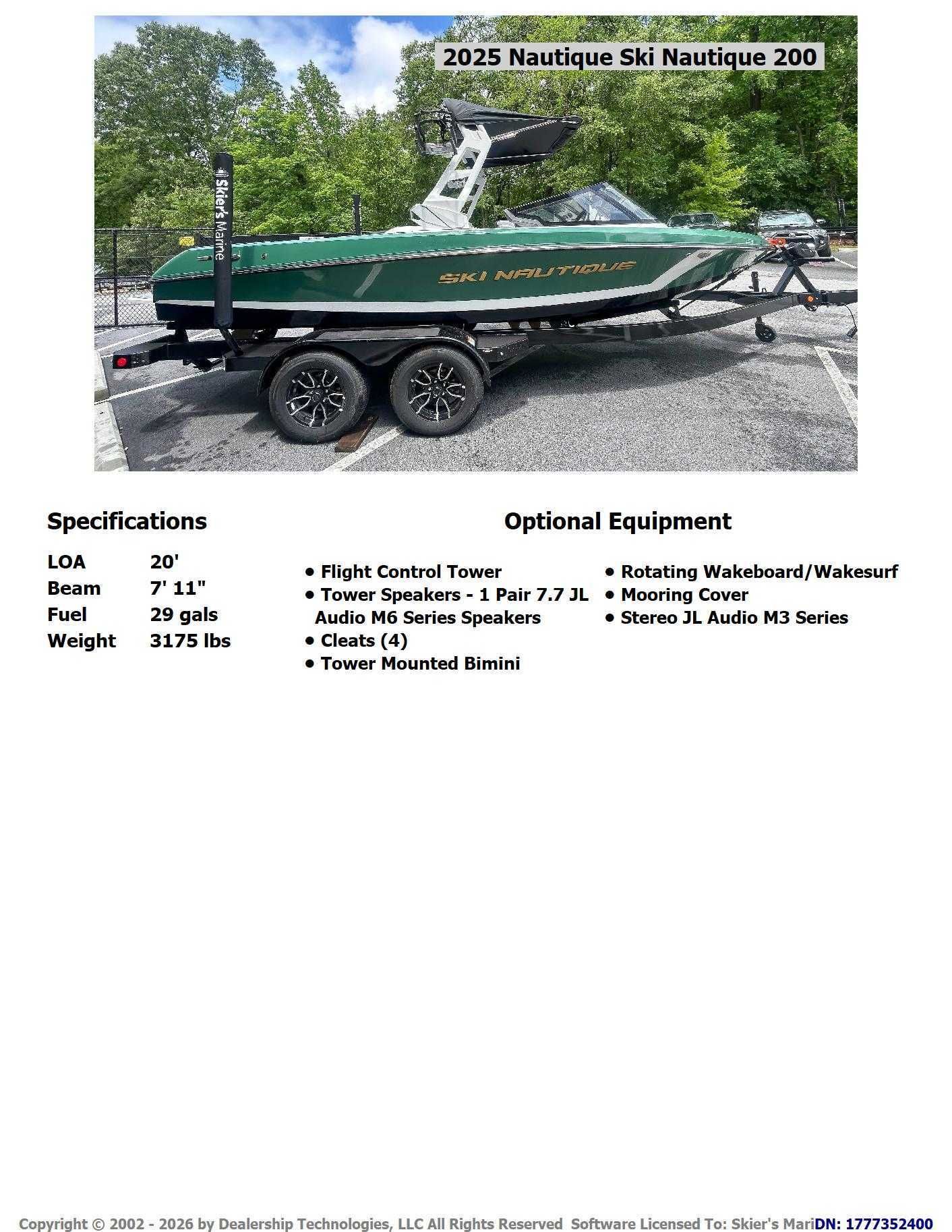2025 Nautique Ski Nautique 200 - 2