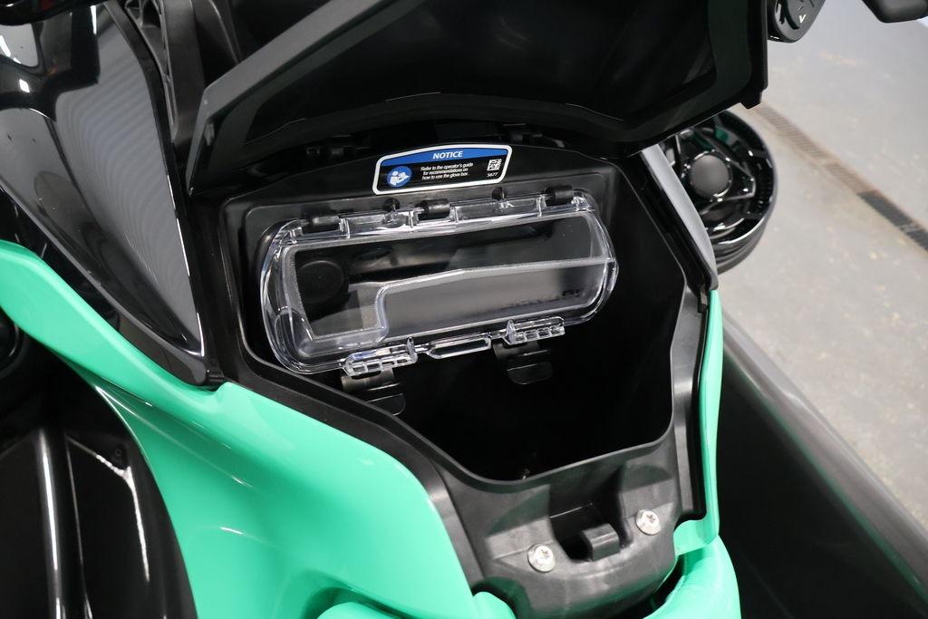 Open storage compartment of 2026 Sea-Doo GTI SE 130 watercraft.