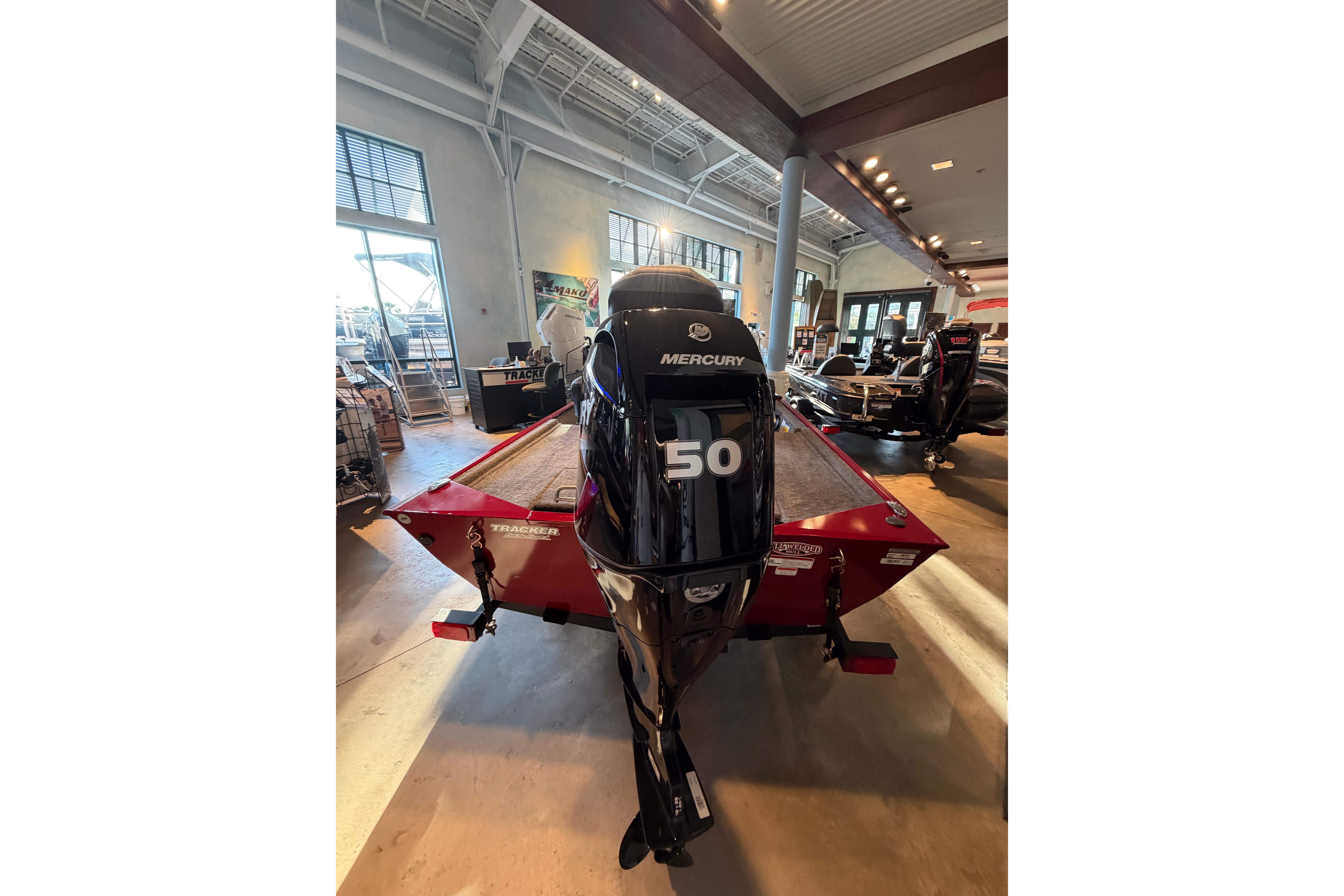 2026 Tracker Bass Tracker Classic XL with Mercury 50 engine in showroom.