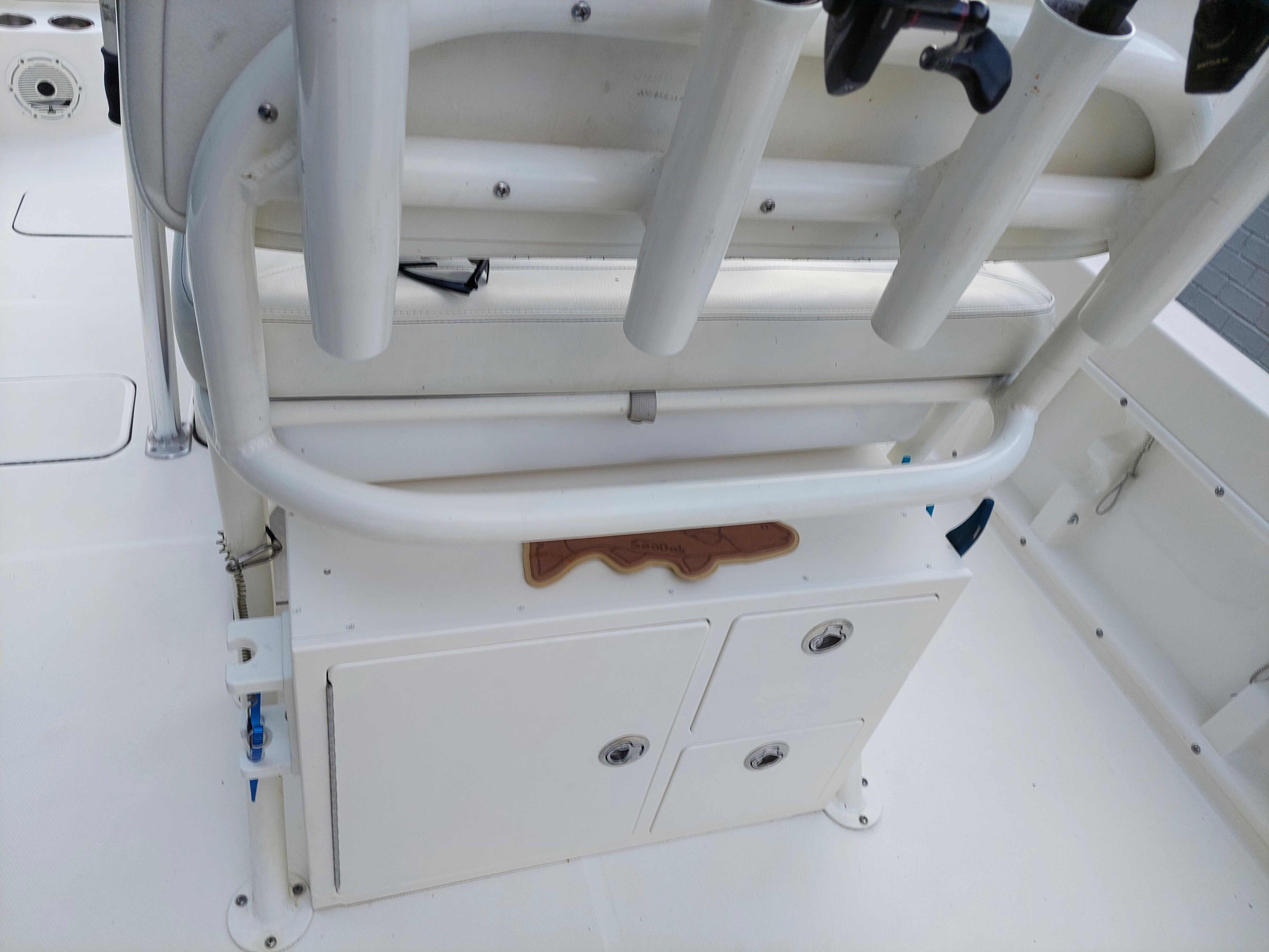 Interior view of a 2020 World Cat 230 CC boat.