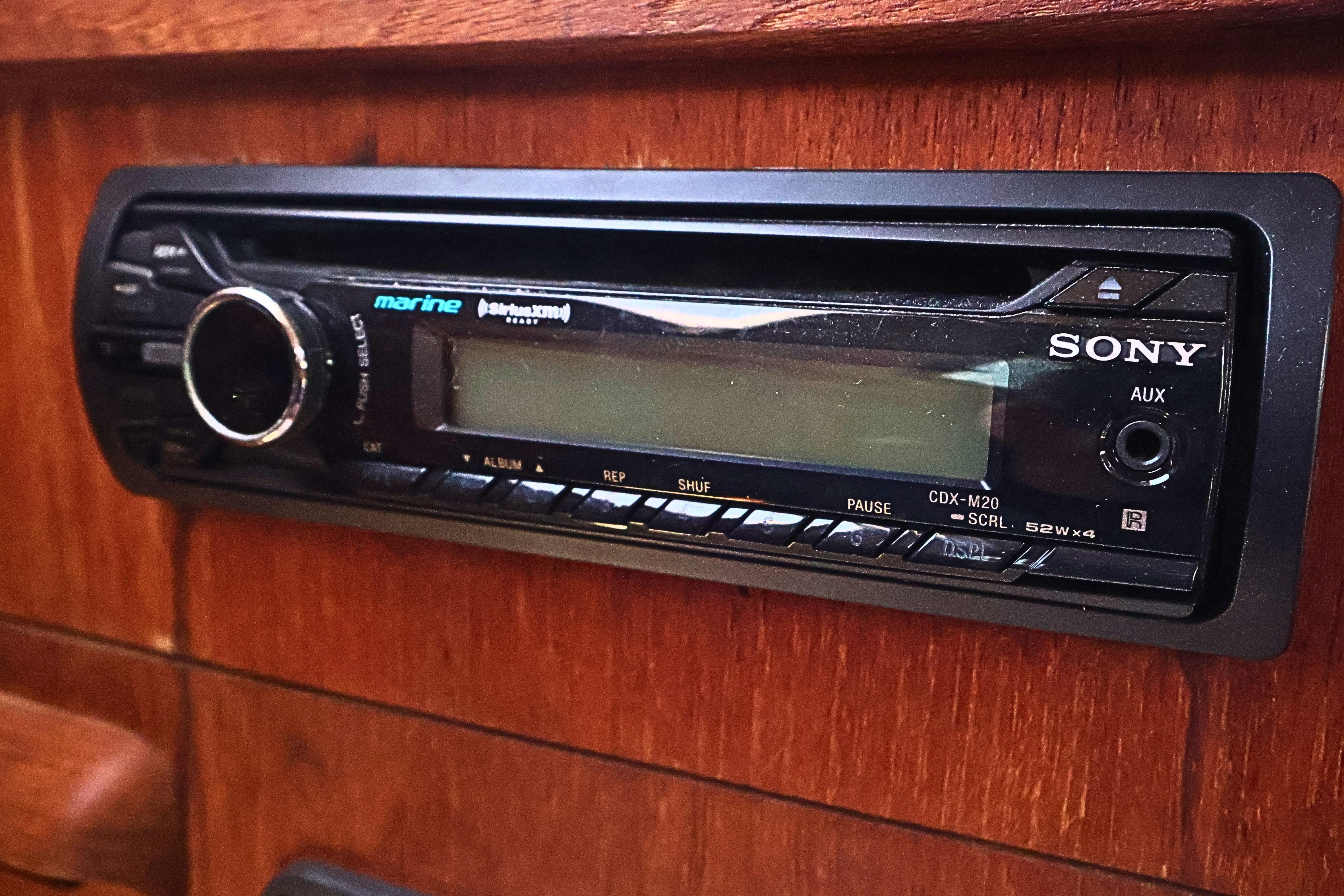 Sony marine stereo system installed on a 1989 J Boat J 40.