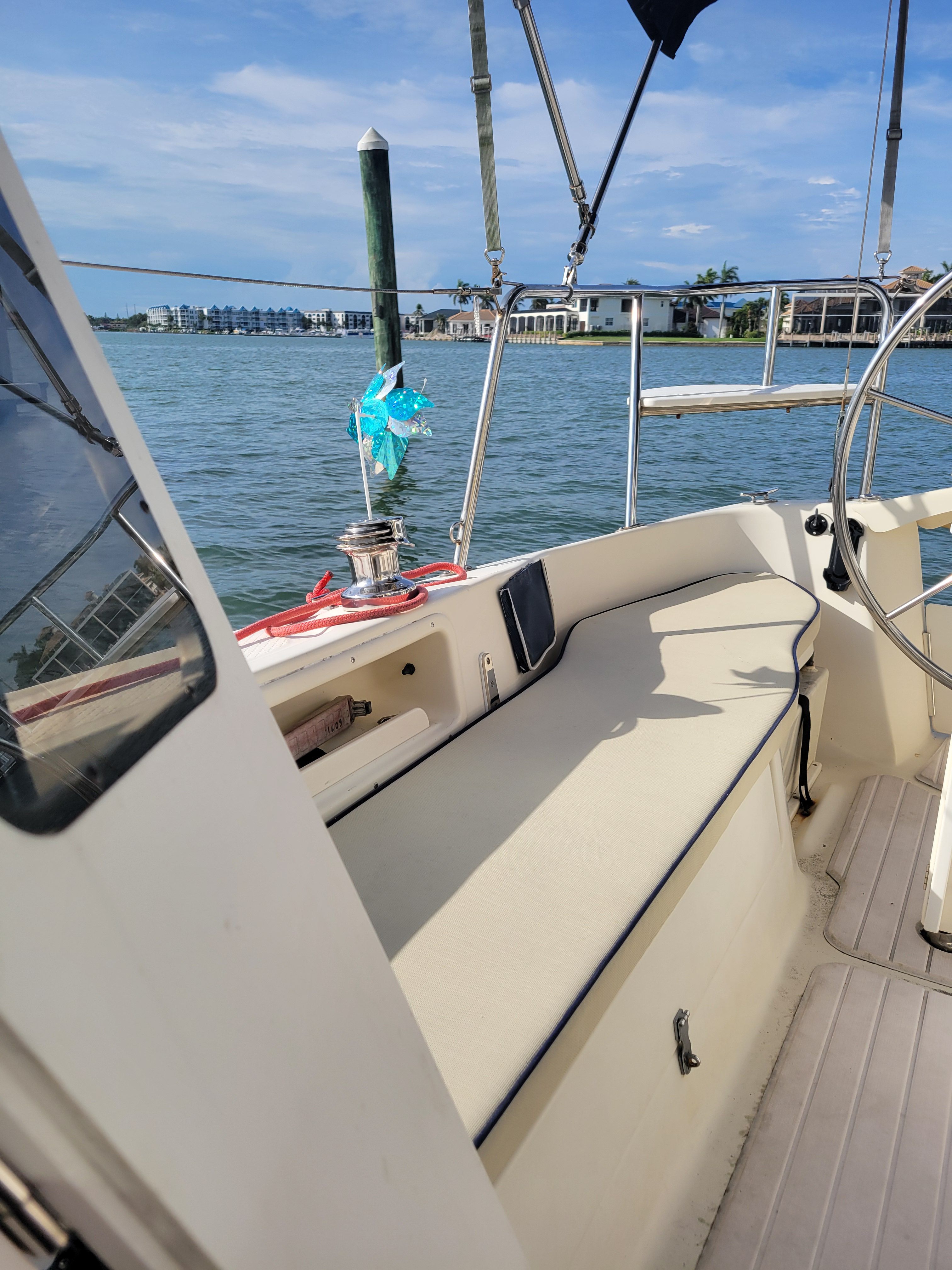 Interior view of a 2018 Hake Seaward 26 RK yacht on the water.