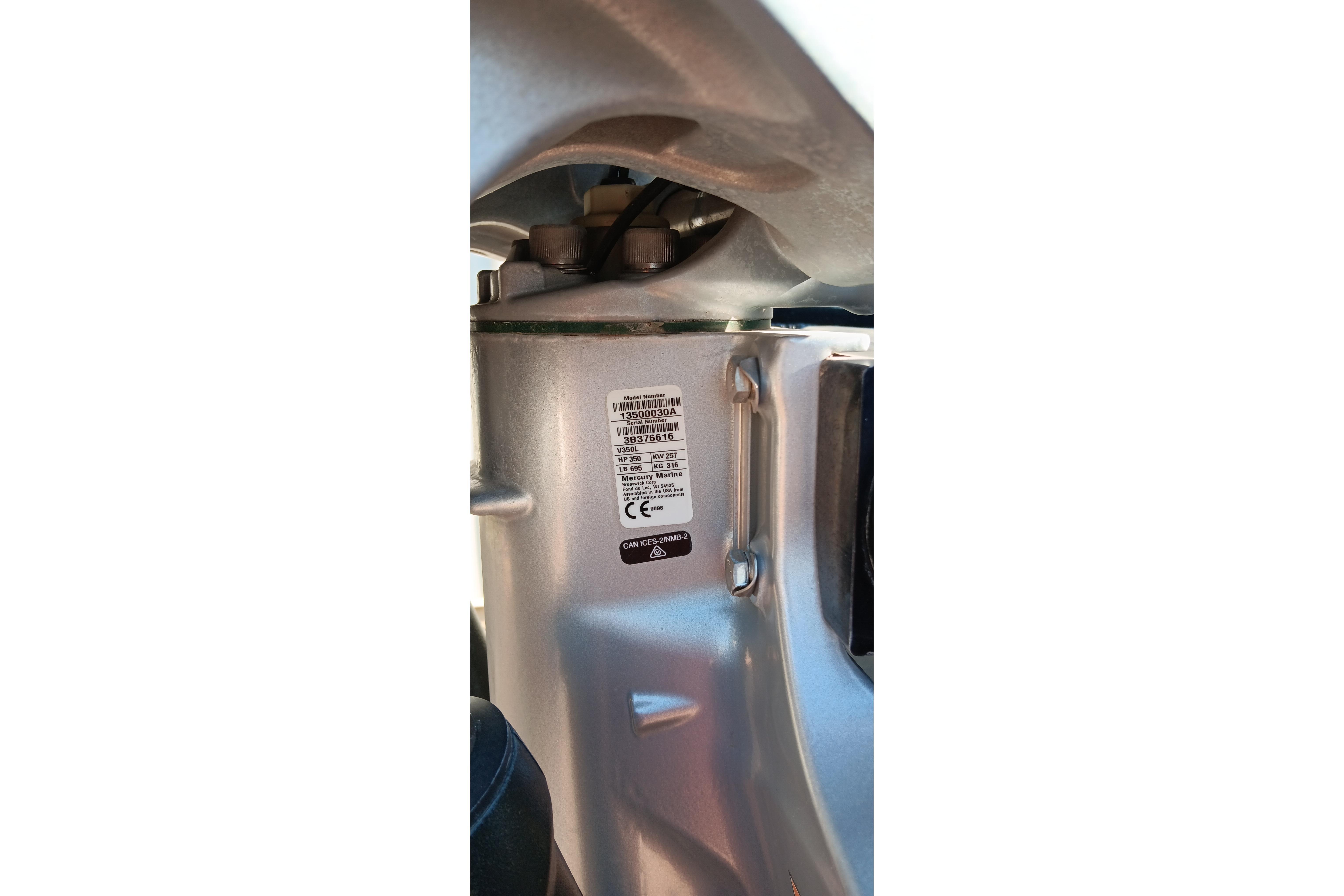 Close-up of a 2023 Ranger 2500LS engine component with a visible label.