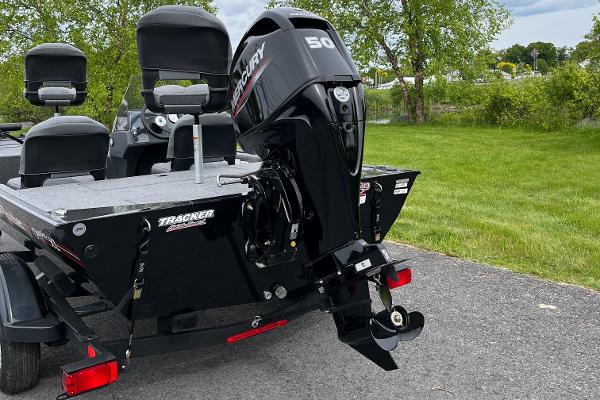 2025 Tracker Bass Tracker Classic XL boat with Mercury 50 engine on a trailer.