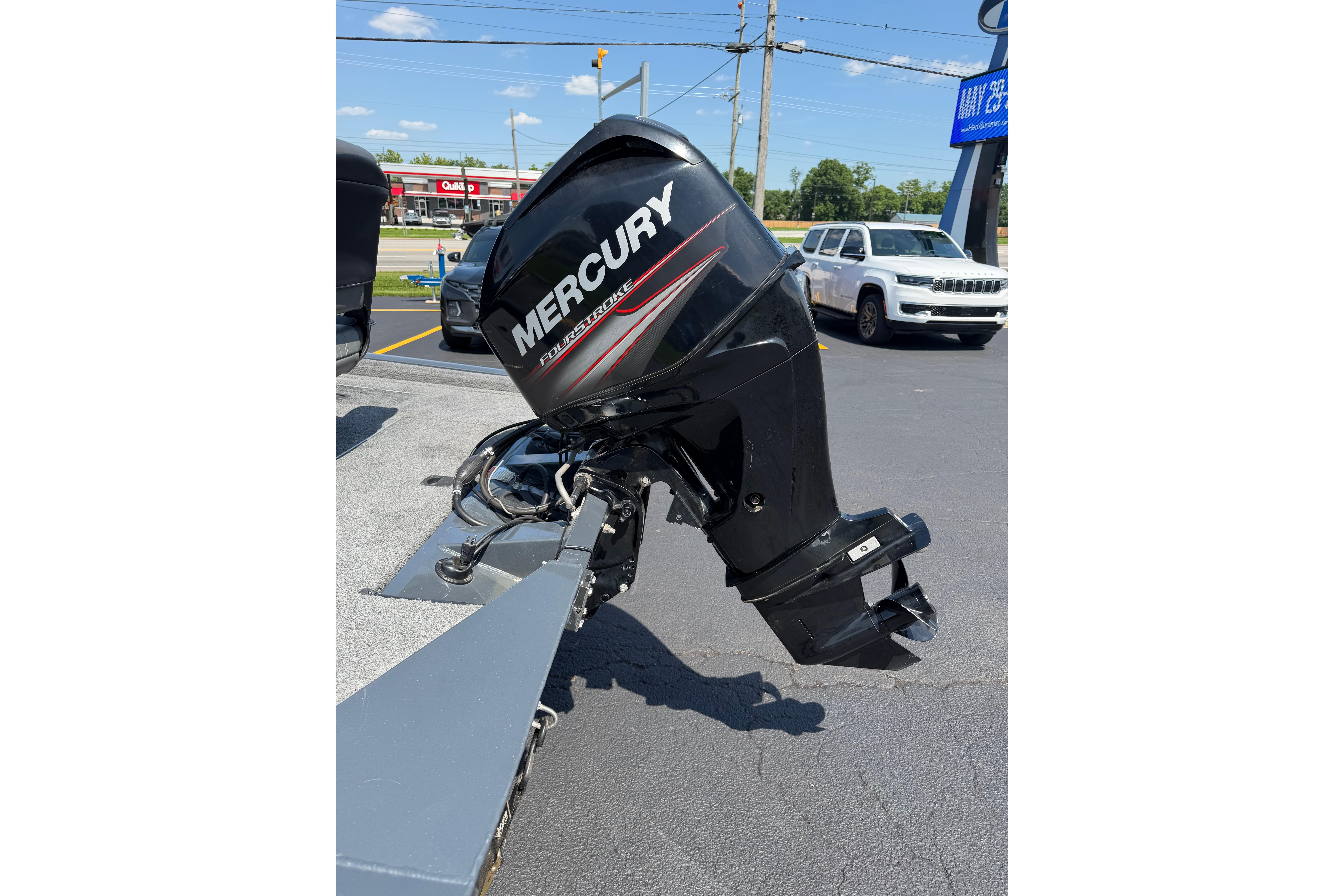 Mercury FourStroke outboard motor on 2019 Tracker Pro Team 175 TF boat.