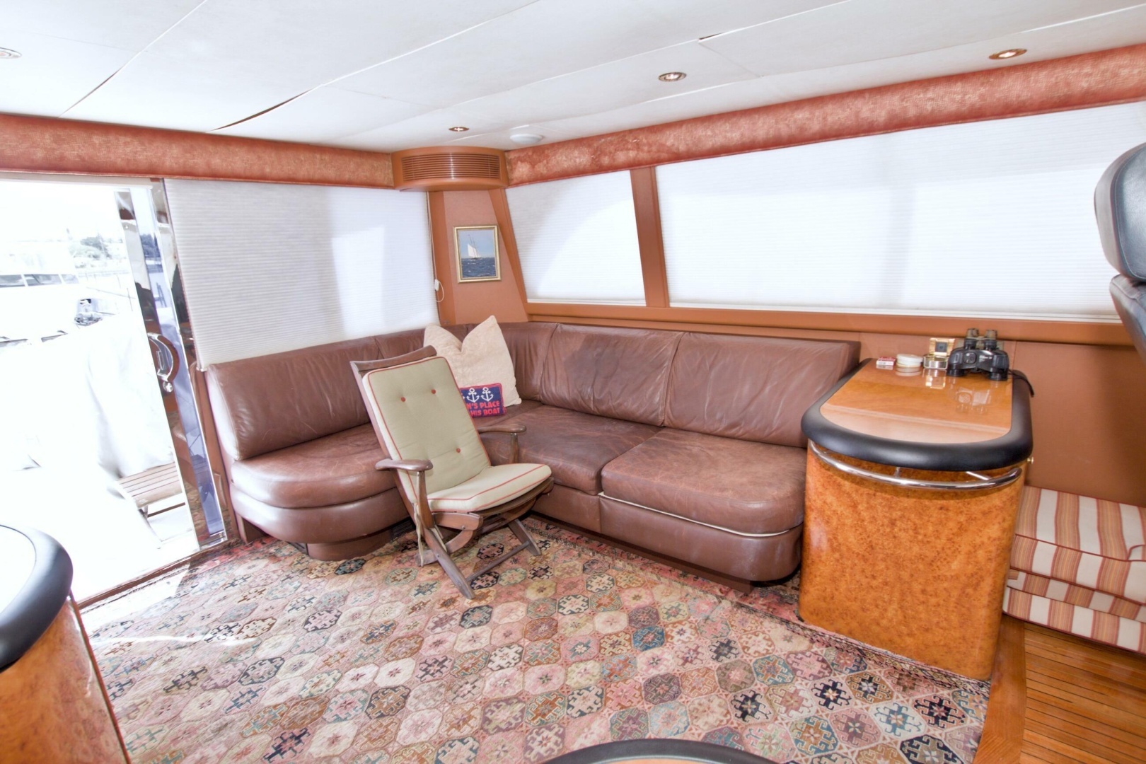 1998 Lazzara Yachts 76 Skylounge Grand Salon - Image 60