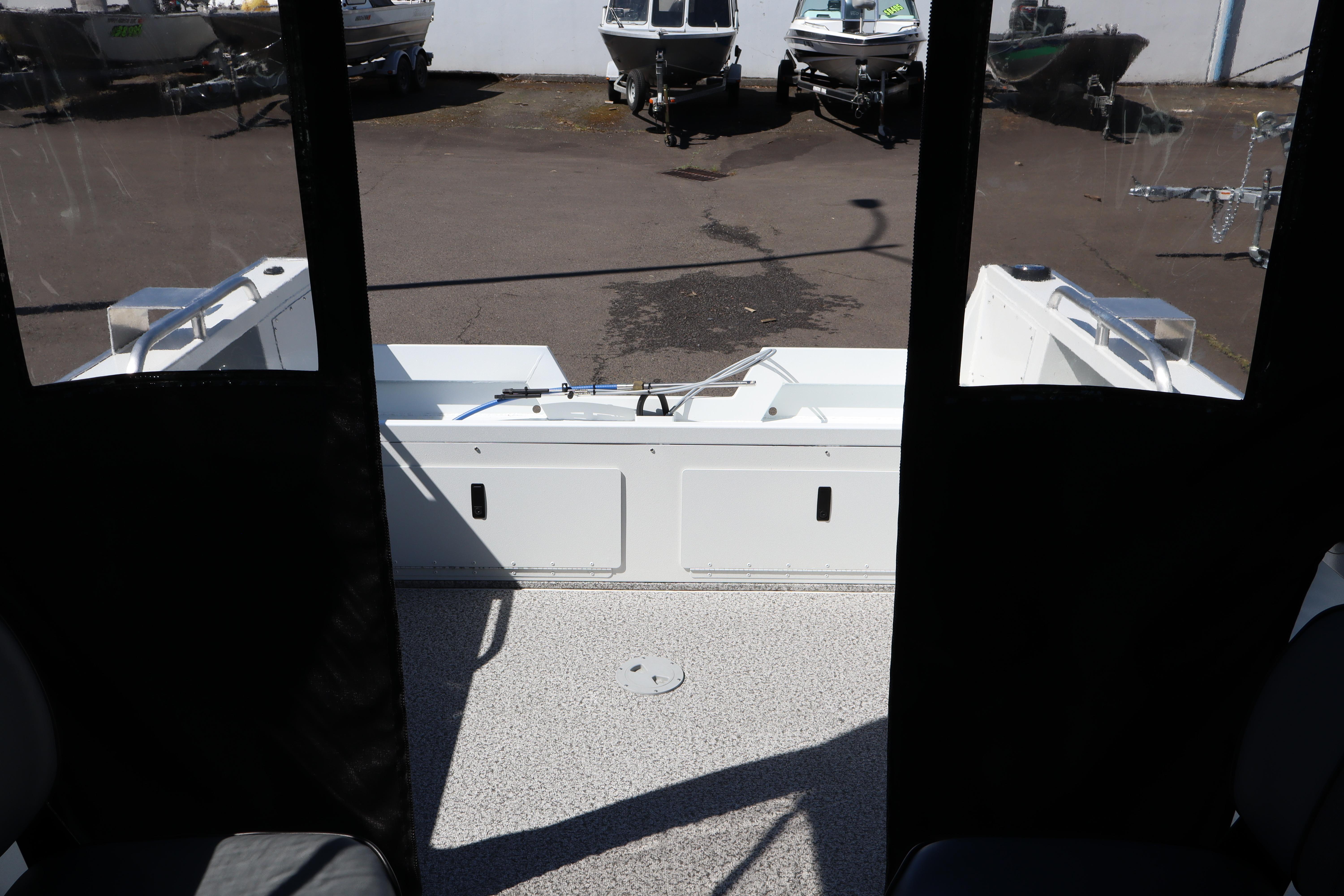 2026 Alumaweld Stryker 202 boat interior view with open rear deck.