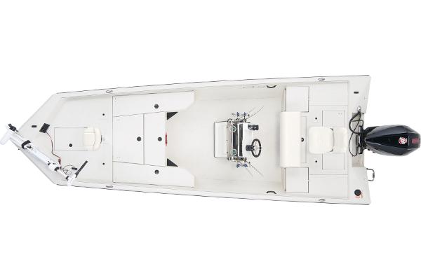 Manufacturer Provided Image: Manufacturer Provided Image: Top view of 2025 Ranger RB210 boat, showcasing spacious deck and seating arrangement.