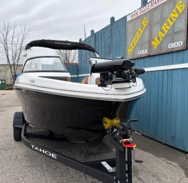 2025 Tahoe 185 S boat on trailer at Sizzle Marine, Ohio.
