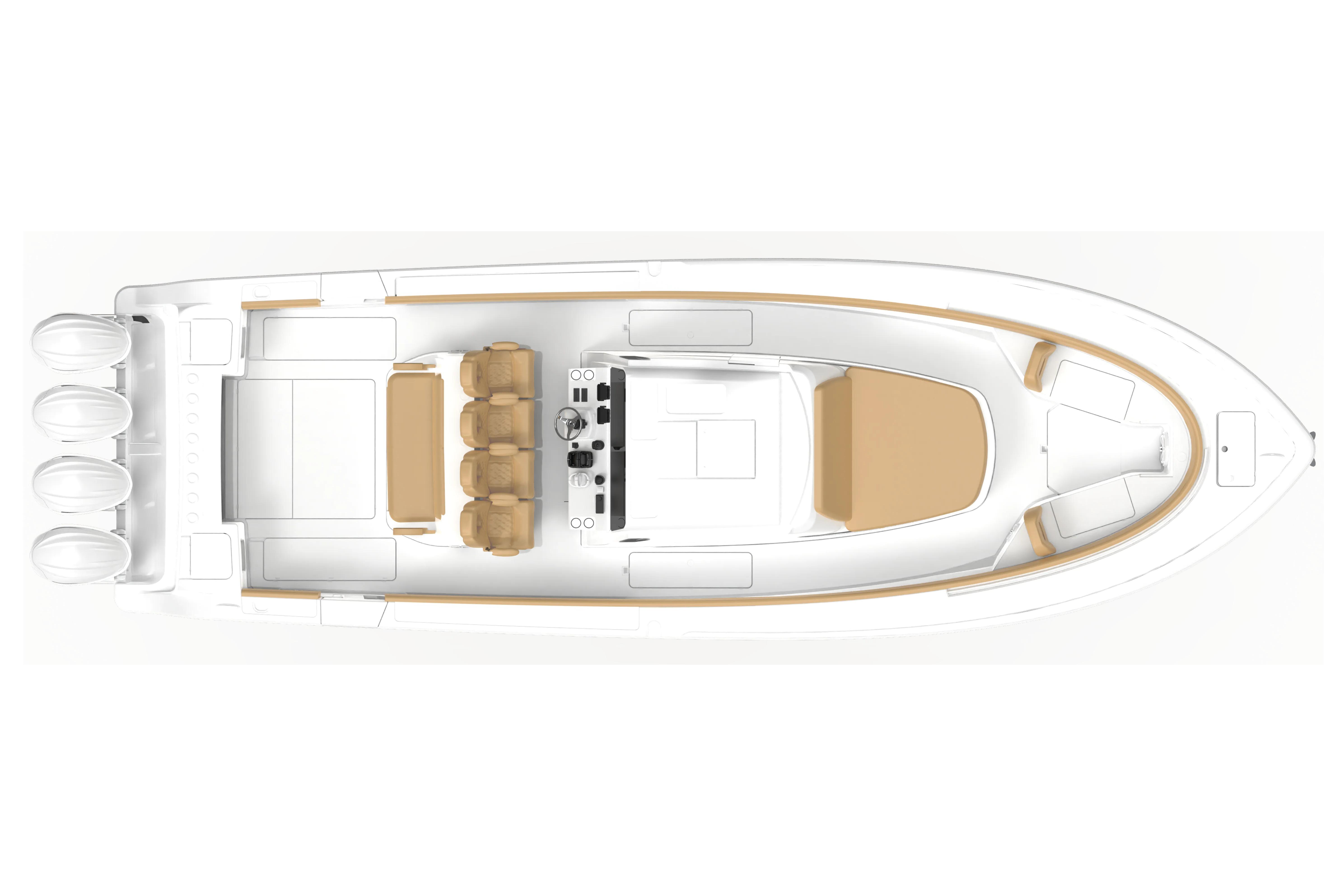 Manufacturer Provided Image: 2026 Sportsman Open 402 Center Console boat, top view, featuring spacious seating and modern design.