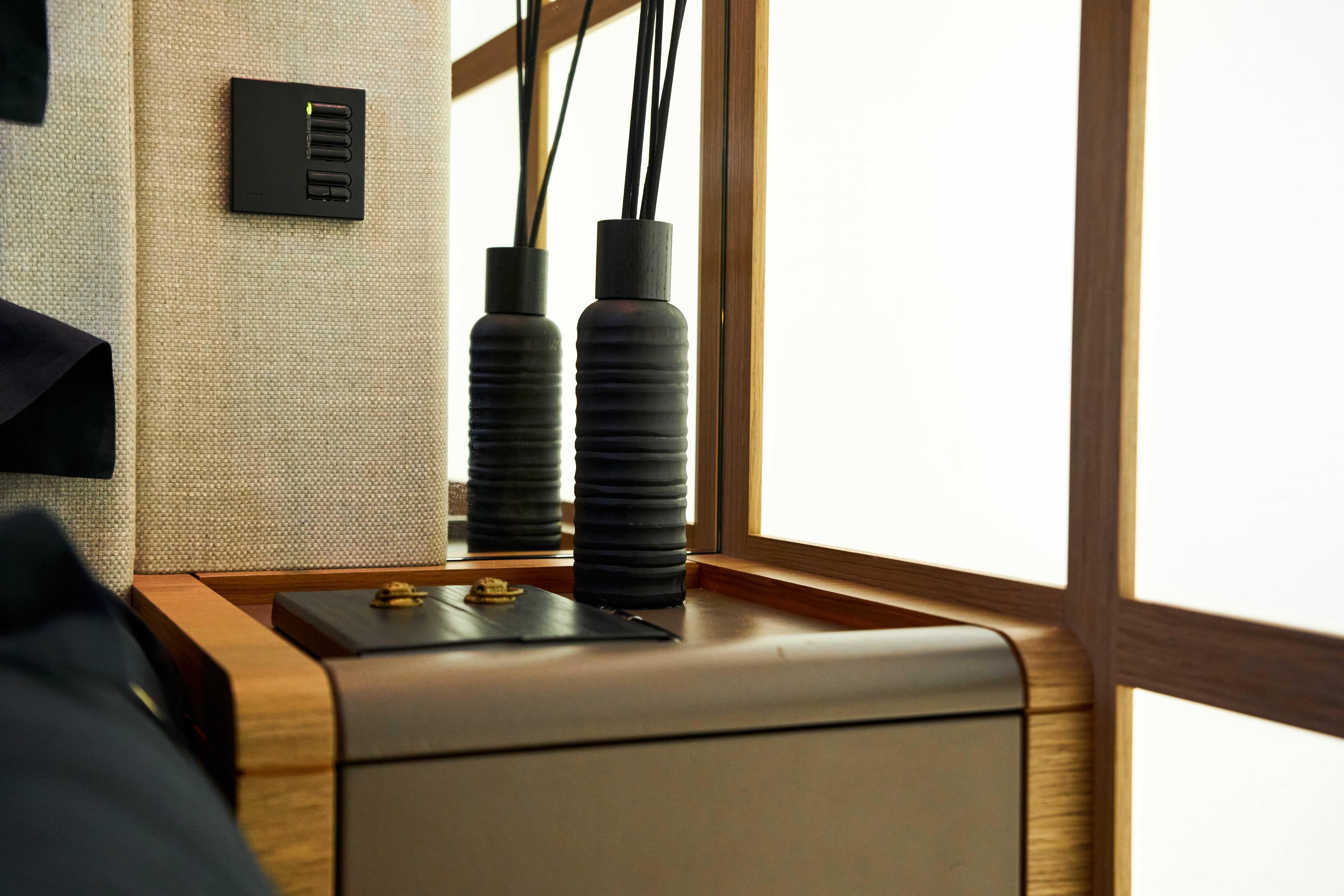 Luxurious interior detail of a 2009 Wally 130 yacht with modern decor elements.