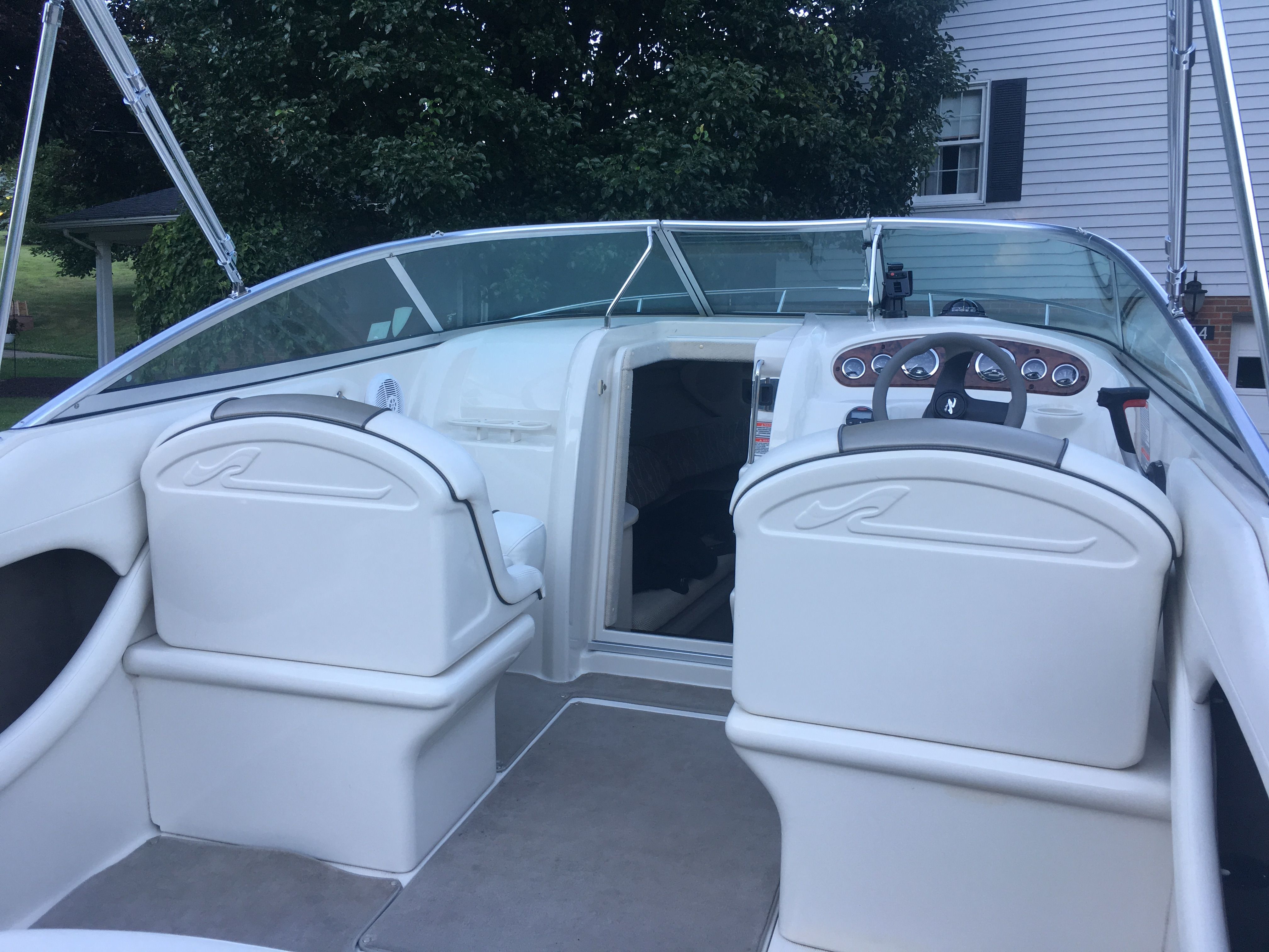 Interior of a 2006 Sea Ray 215 Weekender boat.