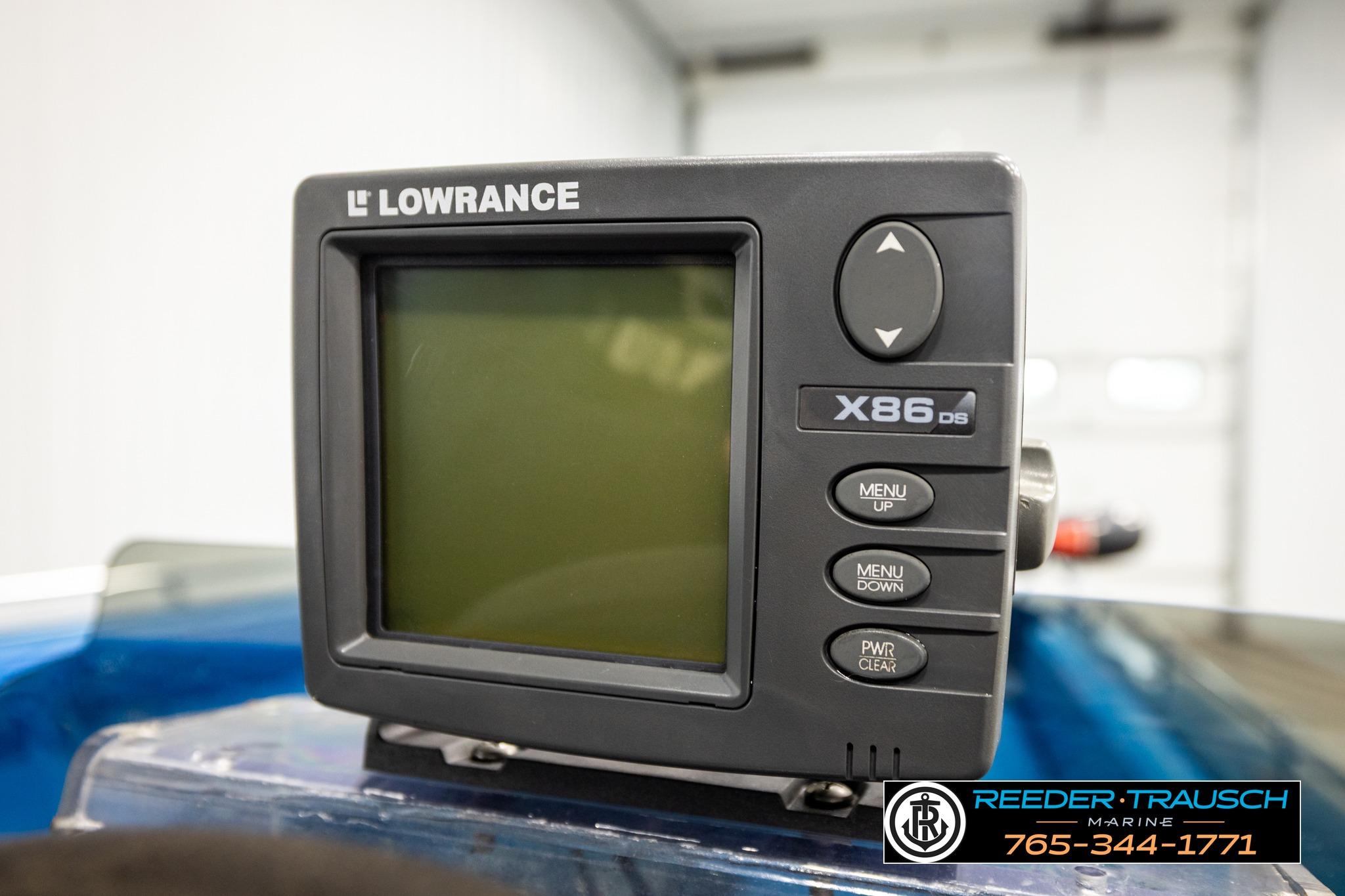 Lowrance X86 DS fish finder on 1980 Ranger 175 VS boat, Reeder-Trausch Marine.