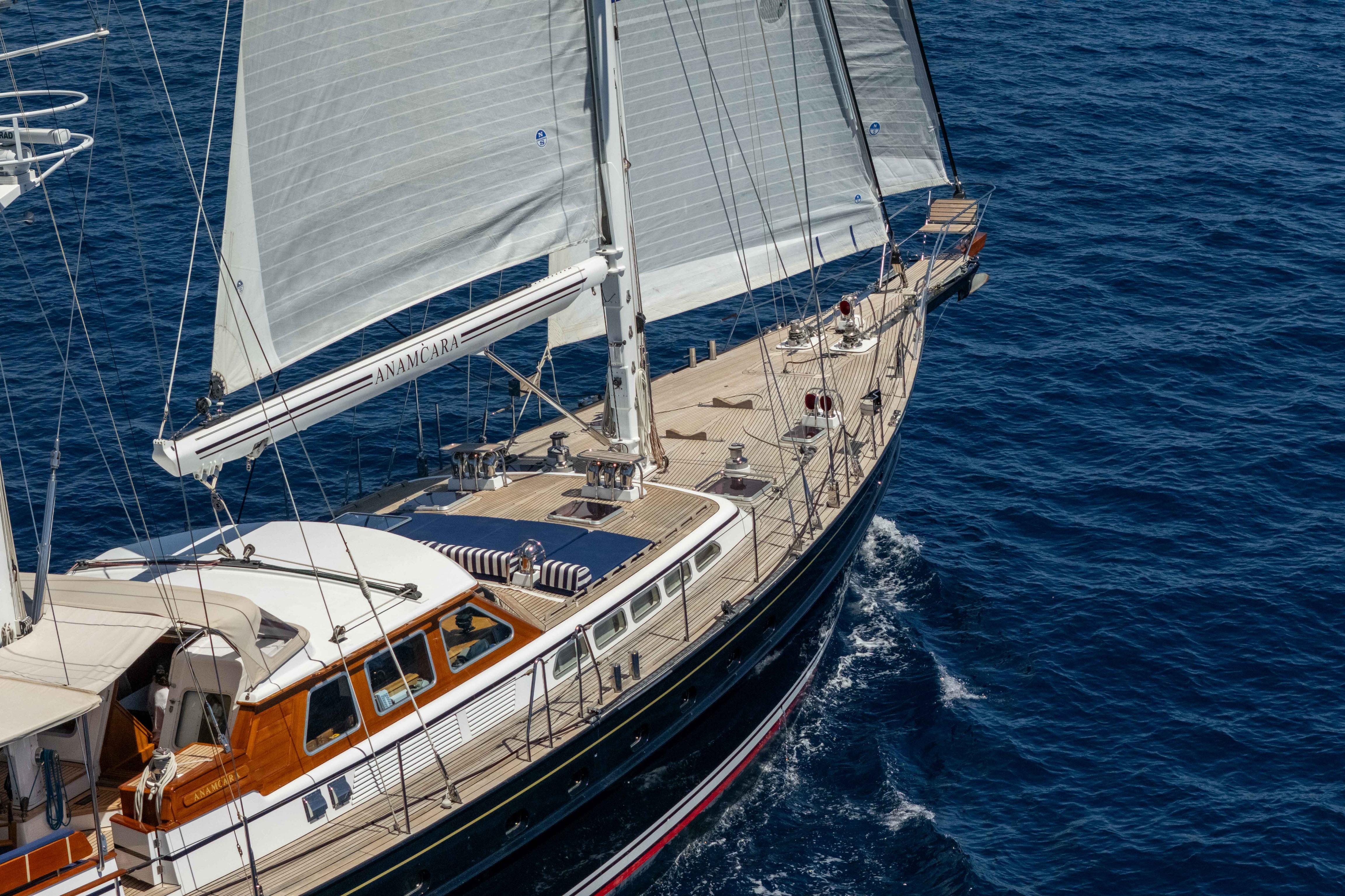 Sailing yacht Jongert 31 from 2001 cruising on open blue sea.