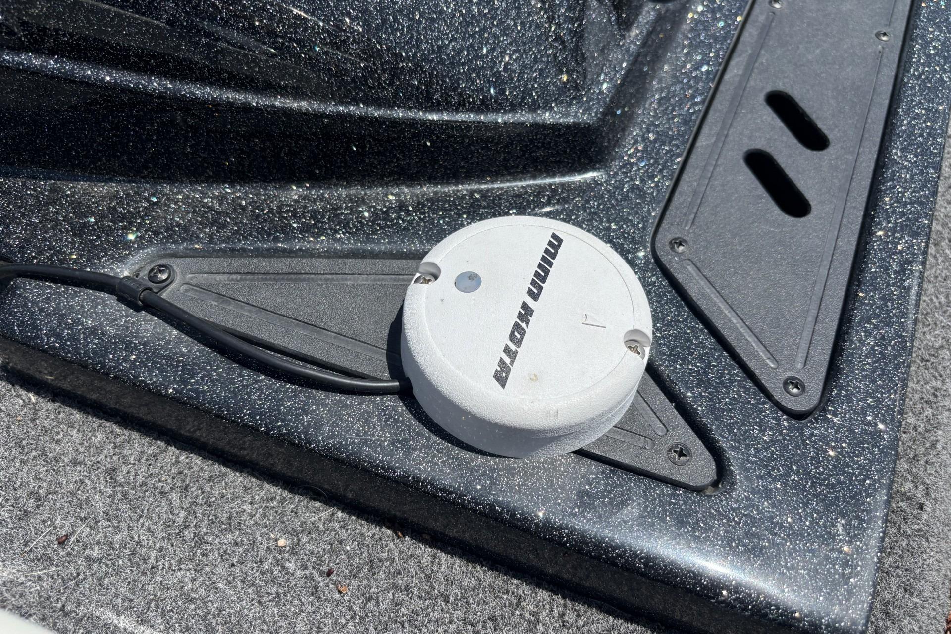 Minn Kota component on 2017 Ranger RT178C boat deck, featuring textured surface.