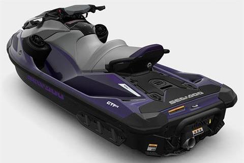 2025 Sea-Doo GTI SE 130 jet ski, sleek design, rear view, purple and gray color scheme.