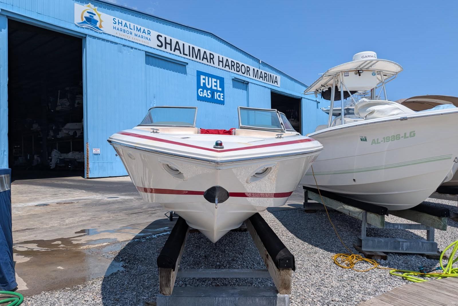 Cobalt 206 boat at Shalimar Harbor Marina, 2020 model, near fuel station.