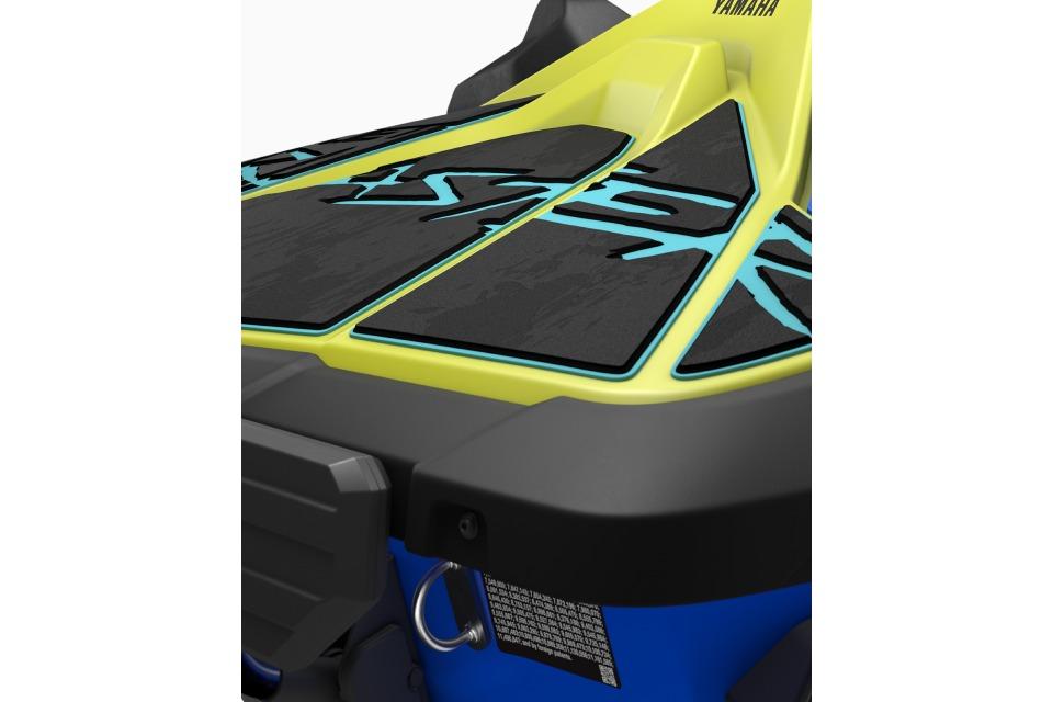Manufacturer Provided Image: 2026 Yamaha WaveRunner JetBlaster PRO 2-Up, vibrant design with blue and yellow accents.