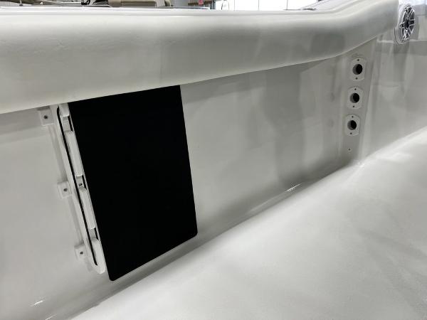 Interior view of the 2023 Tidewater 232 CC Adventure boat.