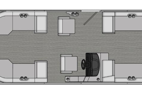 2026 Bentley Pontoons Elite 253 Admiral Tri-toon floor plan, featuring spacious seating and helm layout.