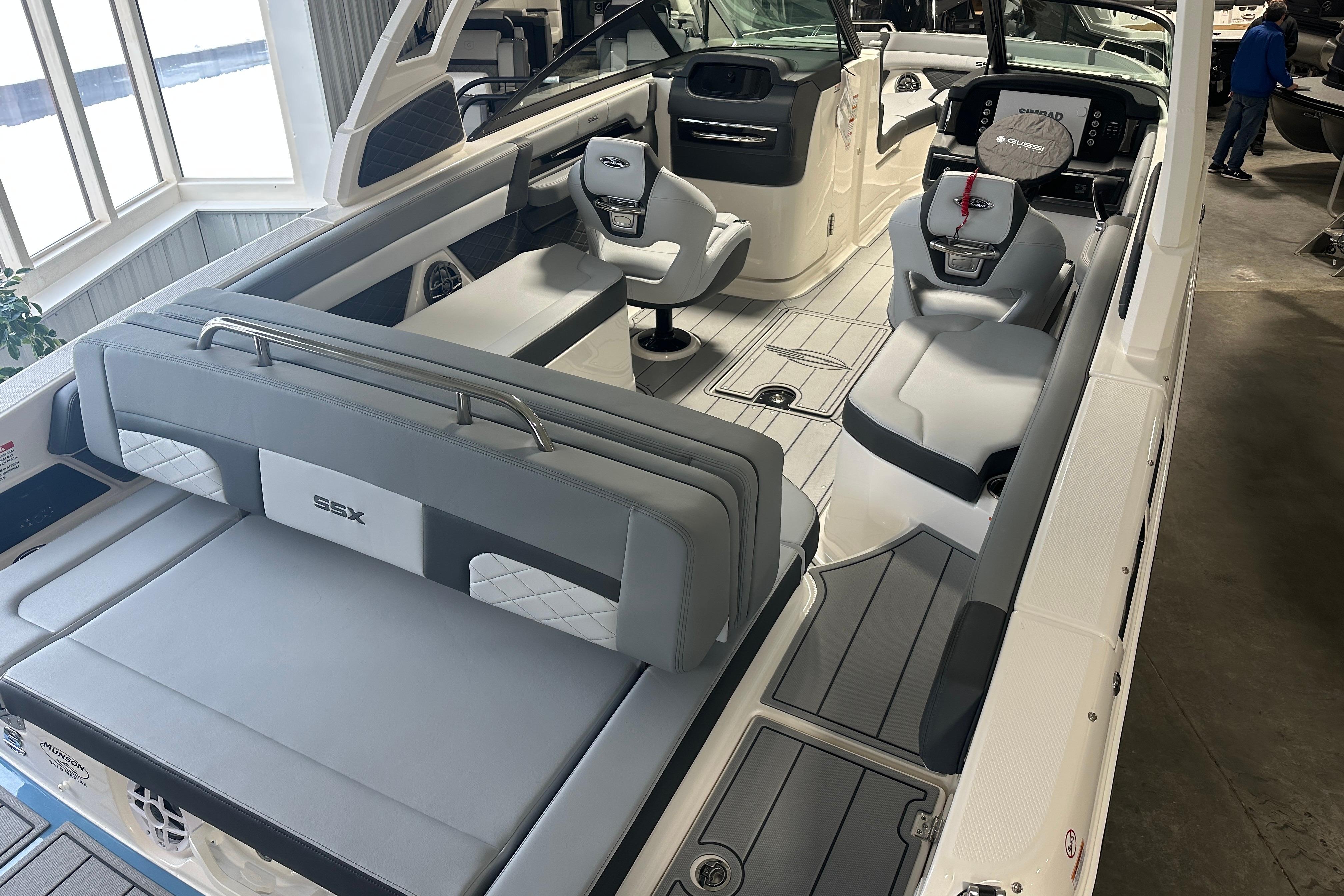 Interior of Chaparral SSX 6 boat, model year 2026.