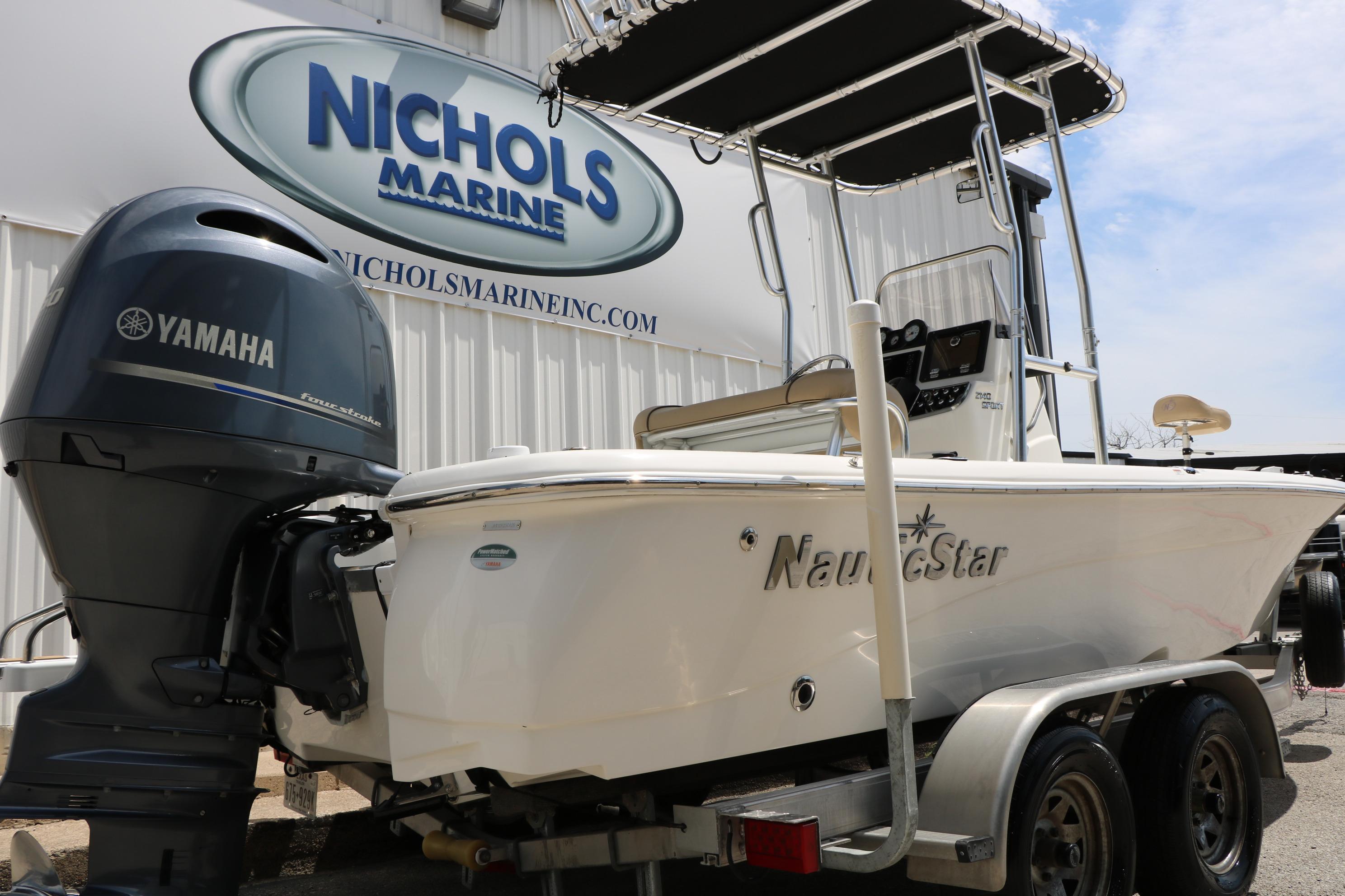 2020 NauticStar 2140 Sport boat with Yamaha engine at Nichols Marine dealership.