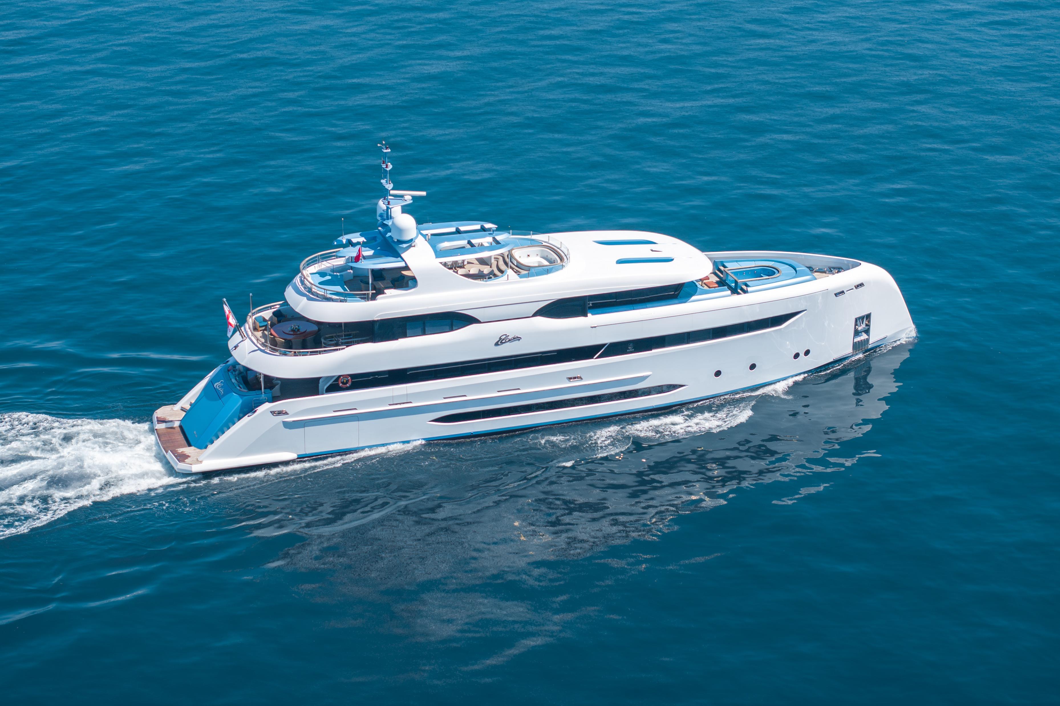 Luxurious 2014 Bilgin 147 yacht cruising on clear blue waters.