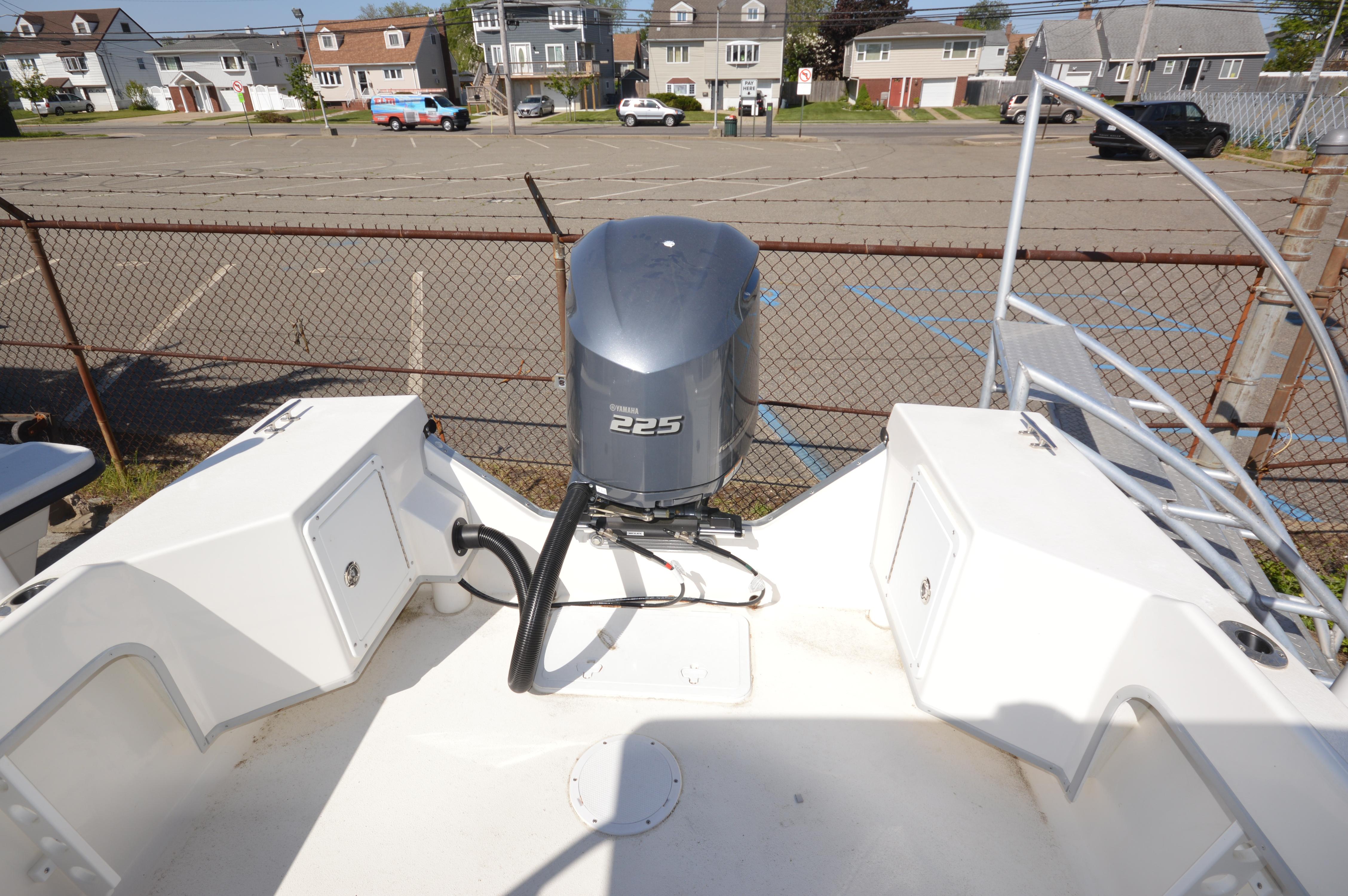 2023 May-Craft 23 Pilothouse boat with 225 HP outboard motor.