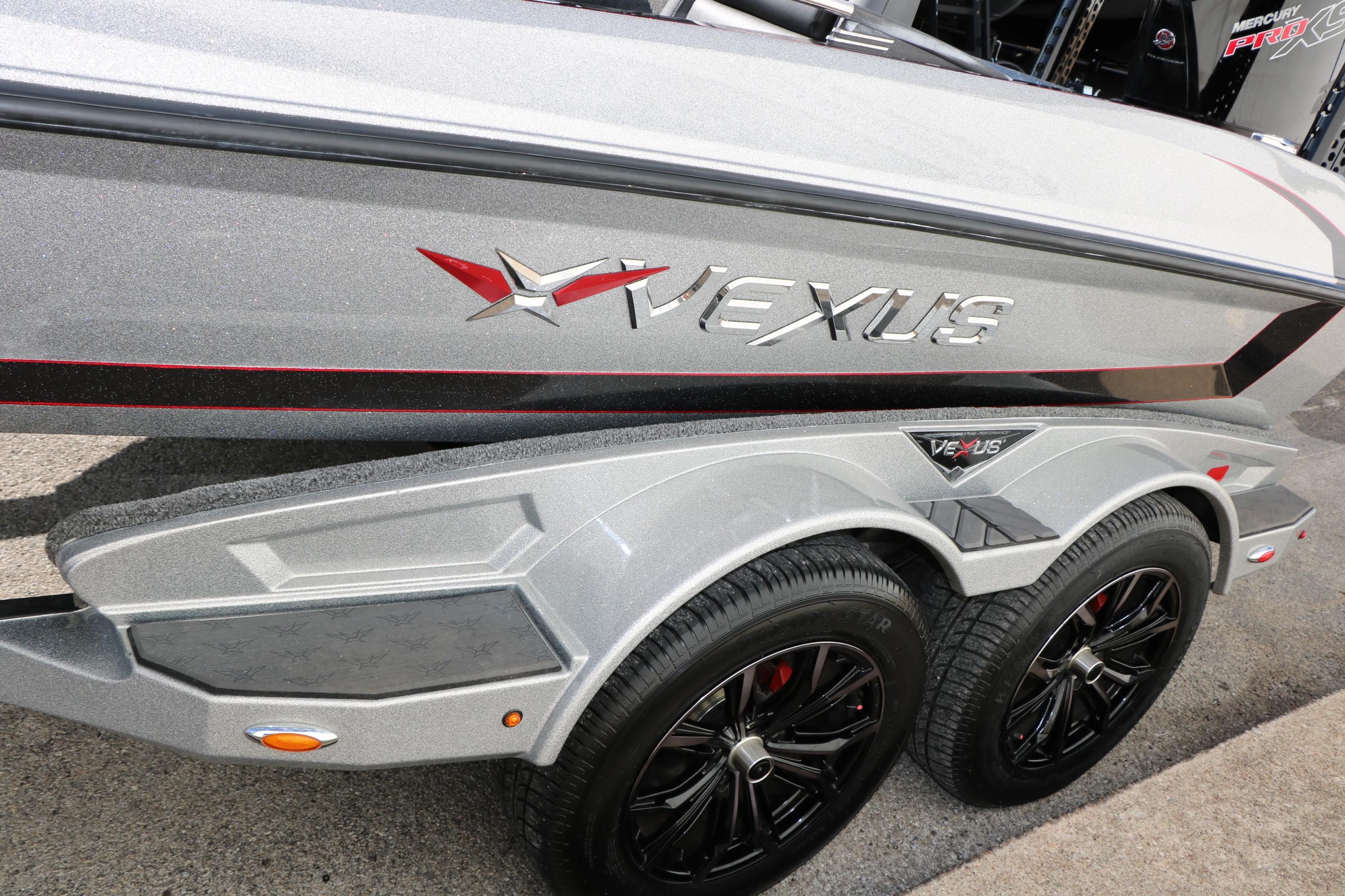 2022 Vexus VX21 boat with sleek design and stylish wheels.