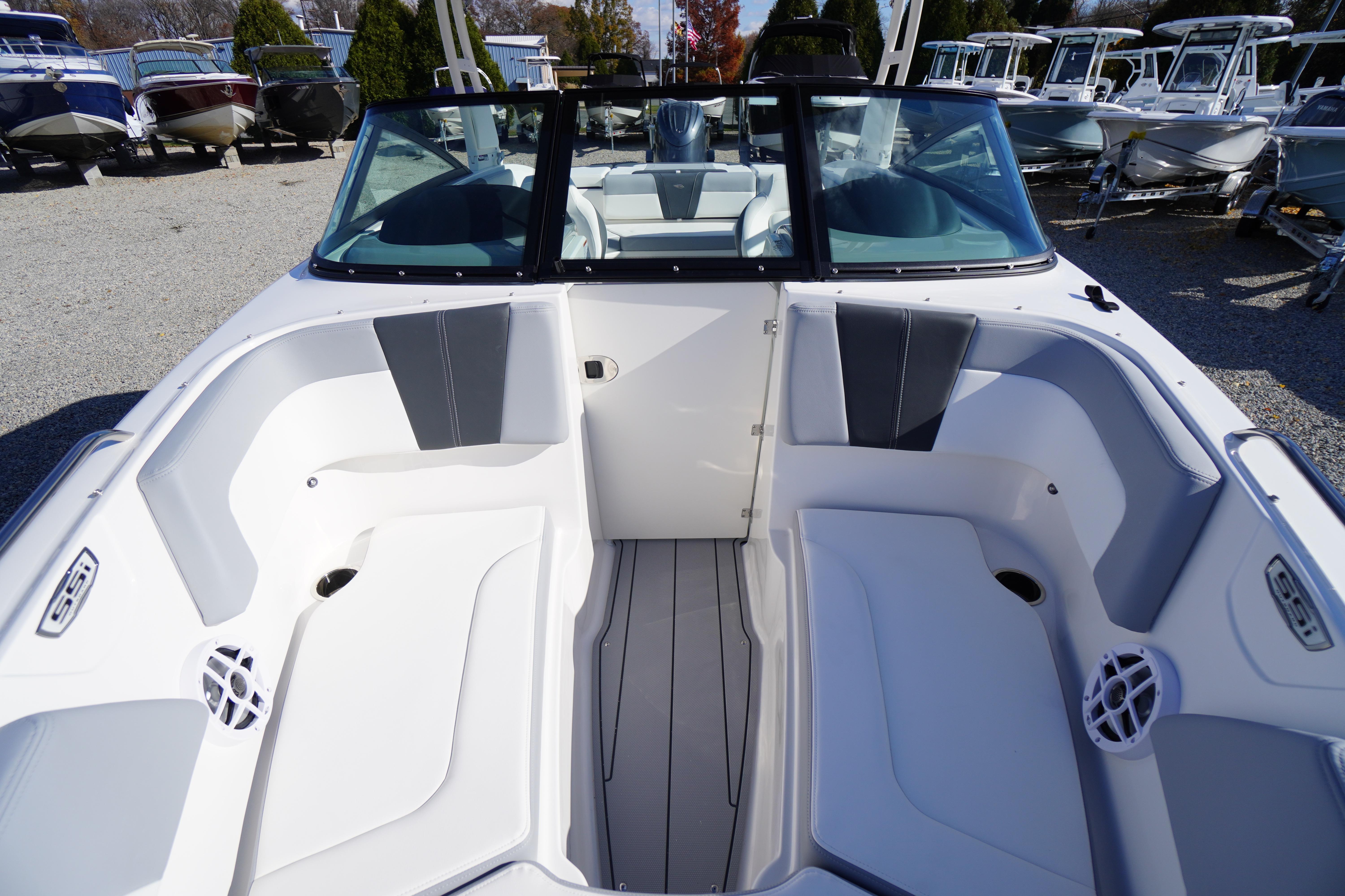 2026 Chaparral 23 SSi OB boat interior with spacious seating and modern design.