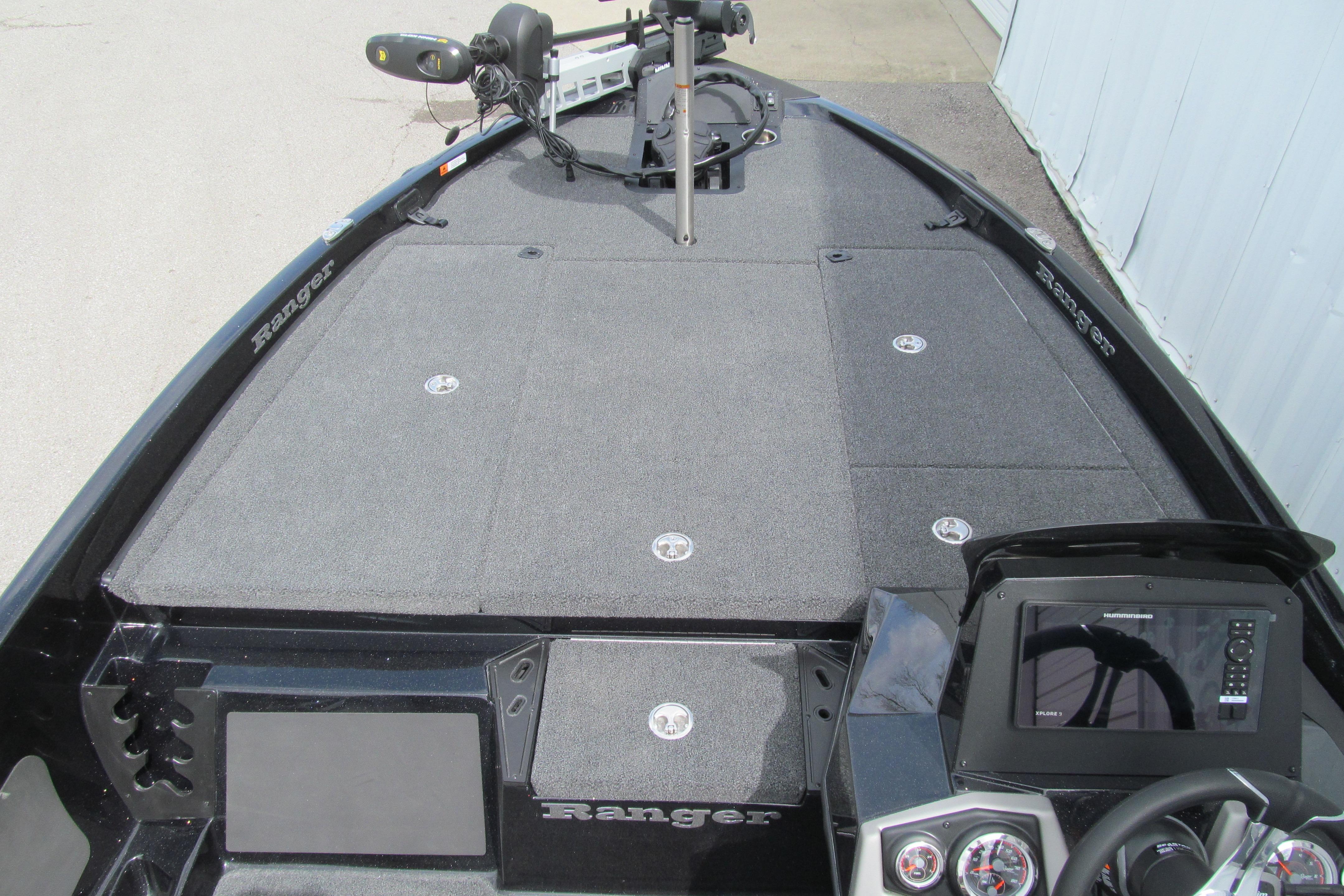 2026 Ranger Z185 boat interior with advanced dashboard and spacious deck layout.