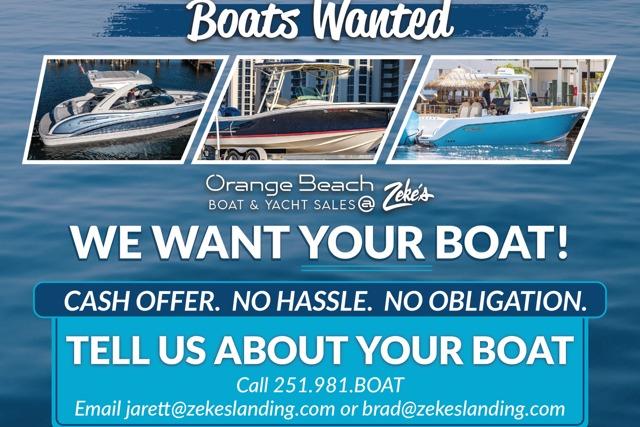 Boats Wanted advertisement by Orange Beach Boat & Yacht Sales, featuring Sea Boss 235 Walkaround 2007.