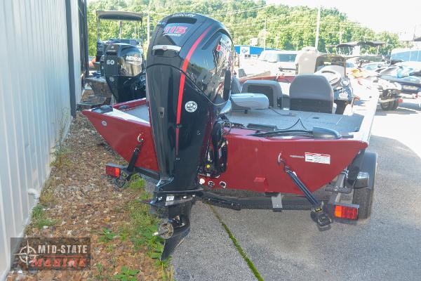 2024 Lowe Stinger 195 Bass boat with Mercury 115 outboard motor.