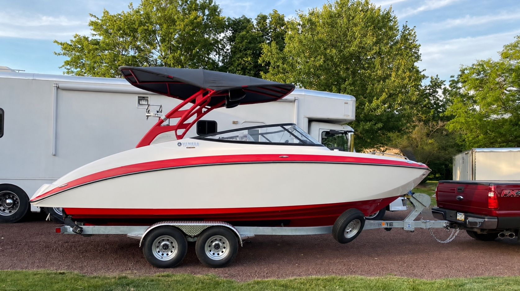 2020 Yamaha AR242X boat on trailer, ready for adventure.